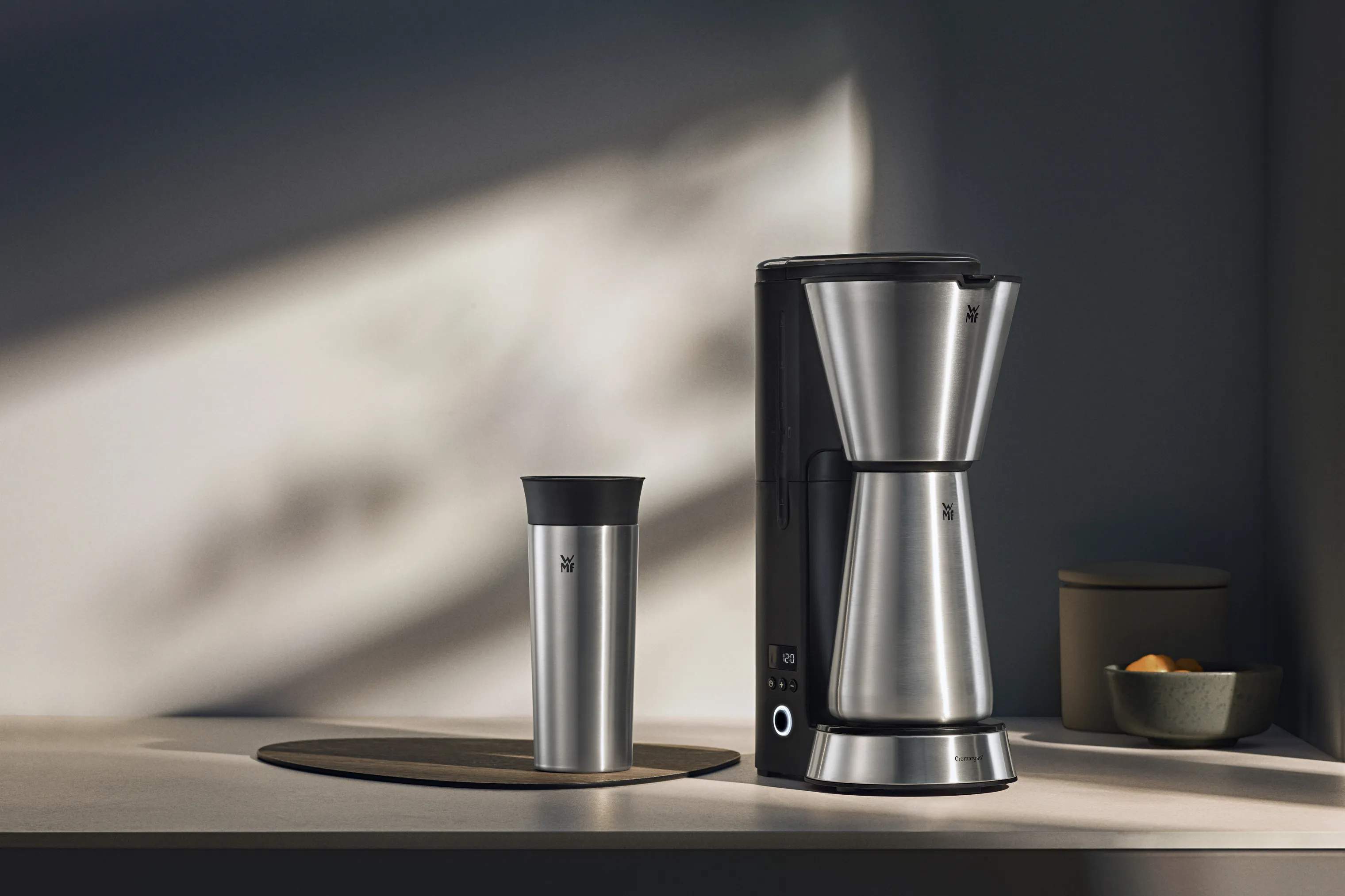 WMF Kaffemaskiner KitchenMinis Thermo+2Go Kaffemaskine i Sølvfarvet, 2