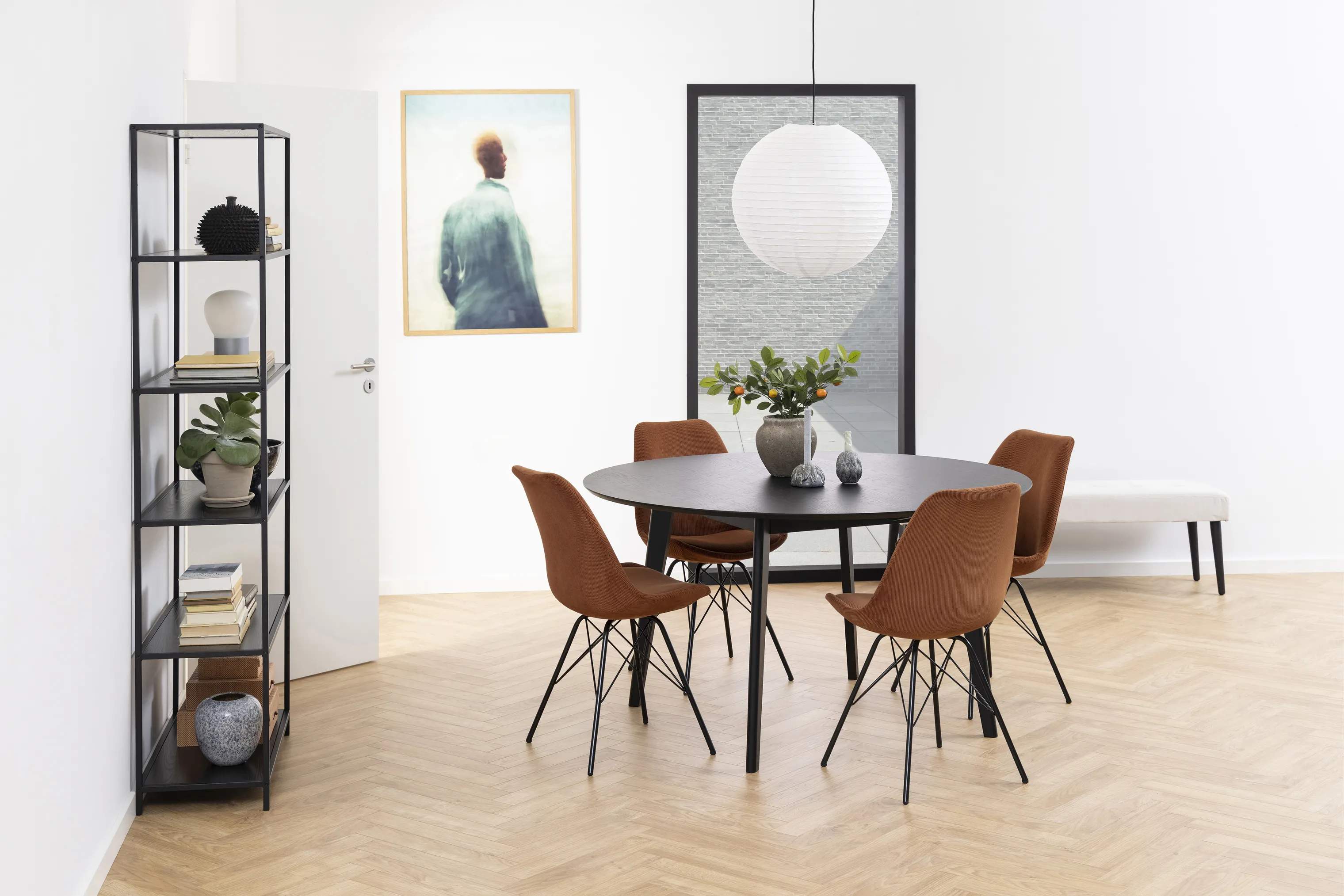 CASA Living Spisebordsstole Eris Spisebordsstol - 2 stk. i Kobber/sort, 2