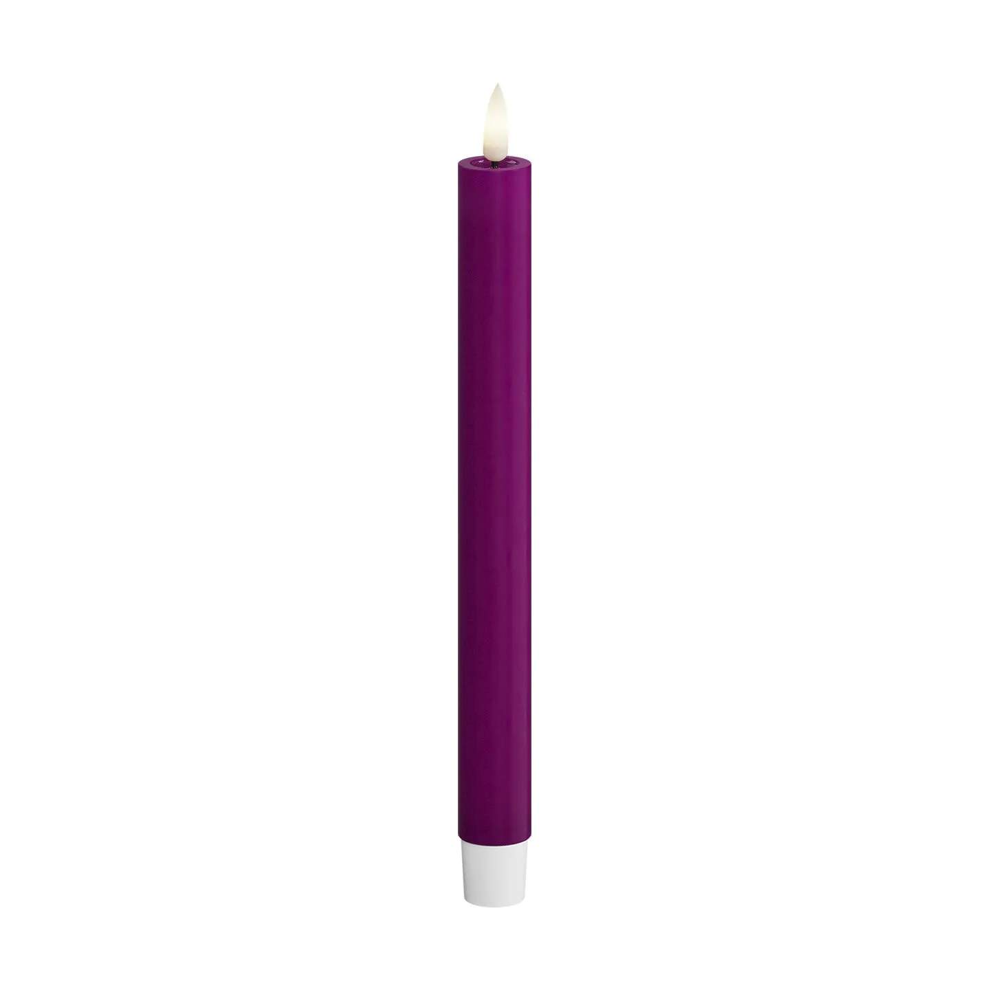 Deluxe Homeart LED-lys Real Flame LED Kronelys - 2 stk. i Violet , 24 cm, 3