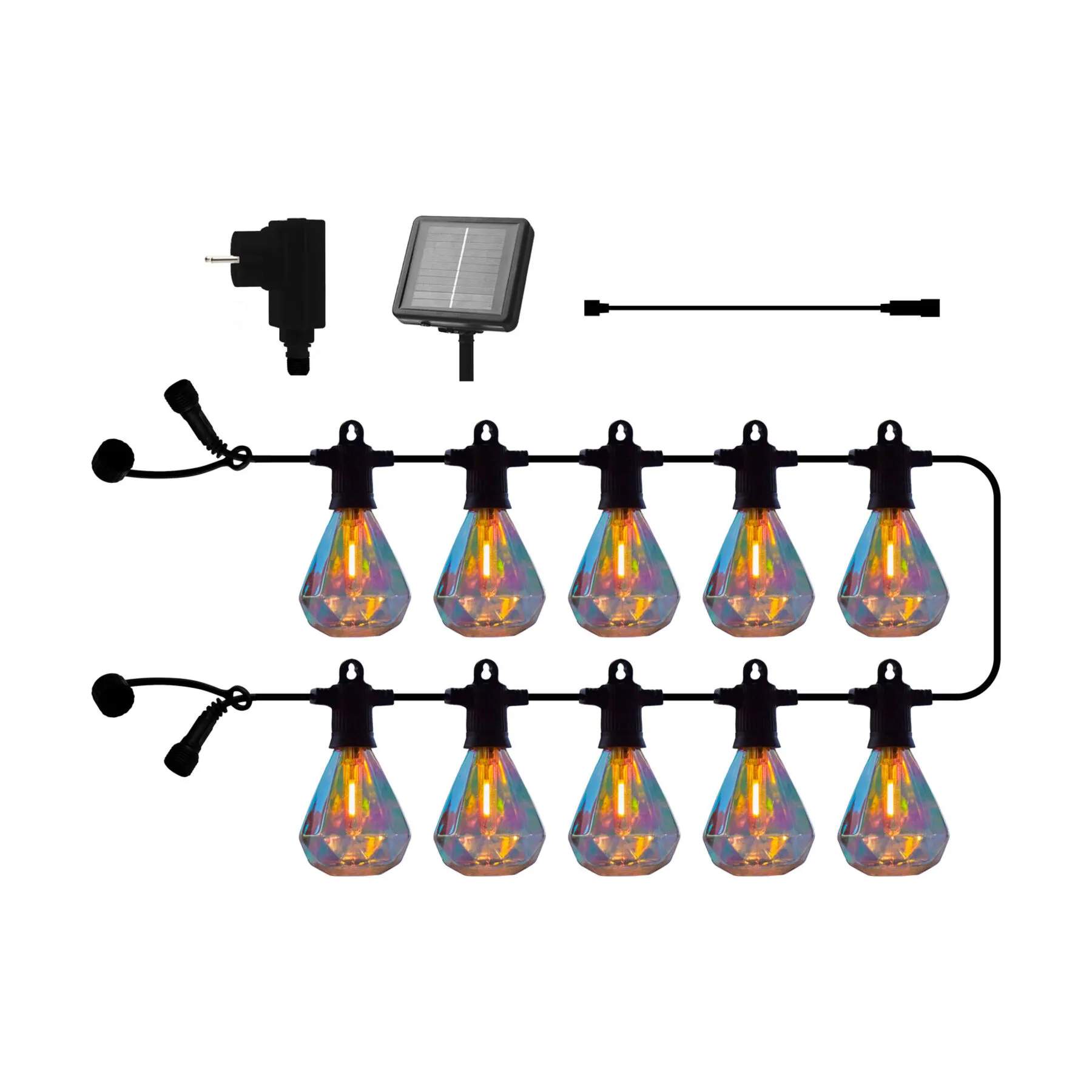 Sirius Lyskæder Marcus Solar Lyskæde i Varm hvid, 1