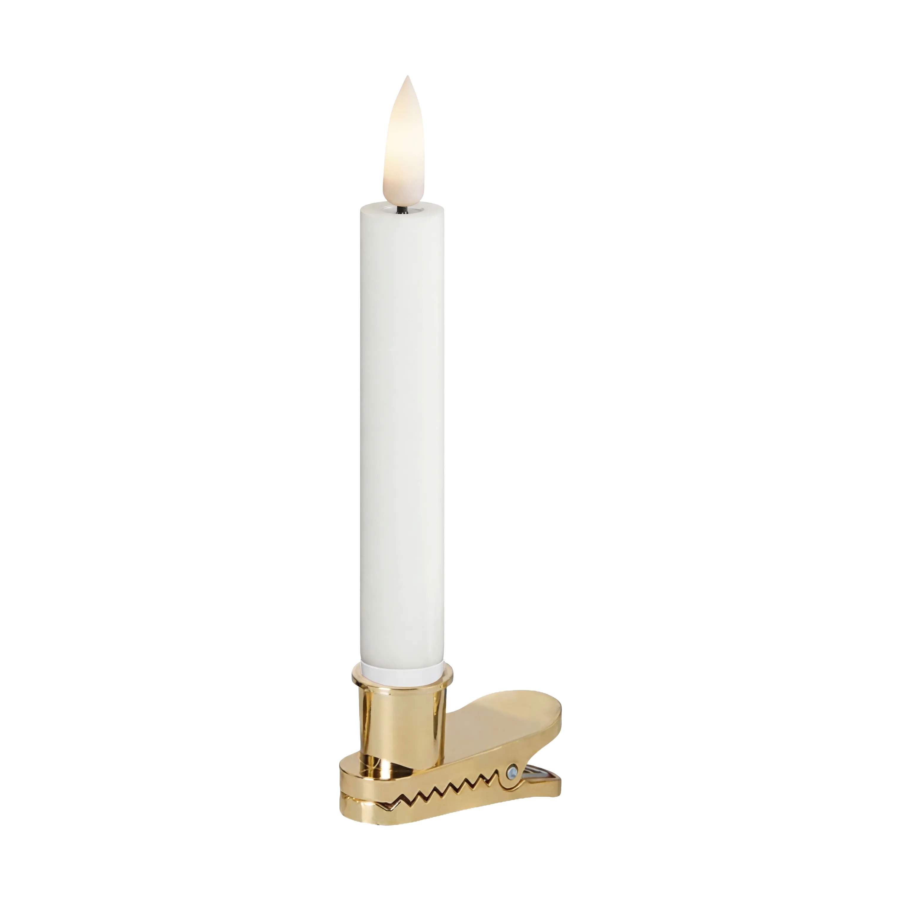 Deluxe Homeart Lysholdere og juletræslys LED Juletræslys - 10 stk. i Hvid/guldfarvet, 3