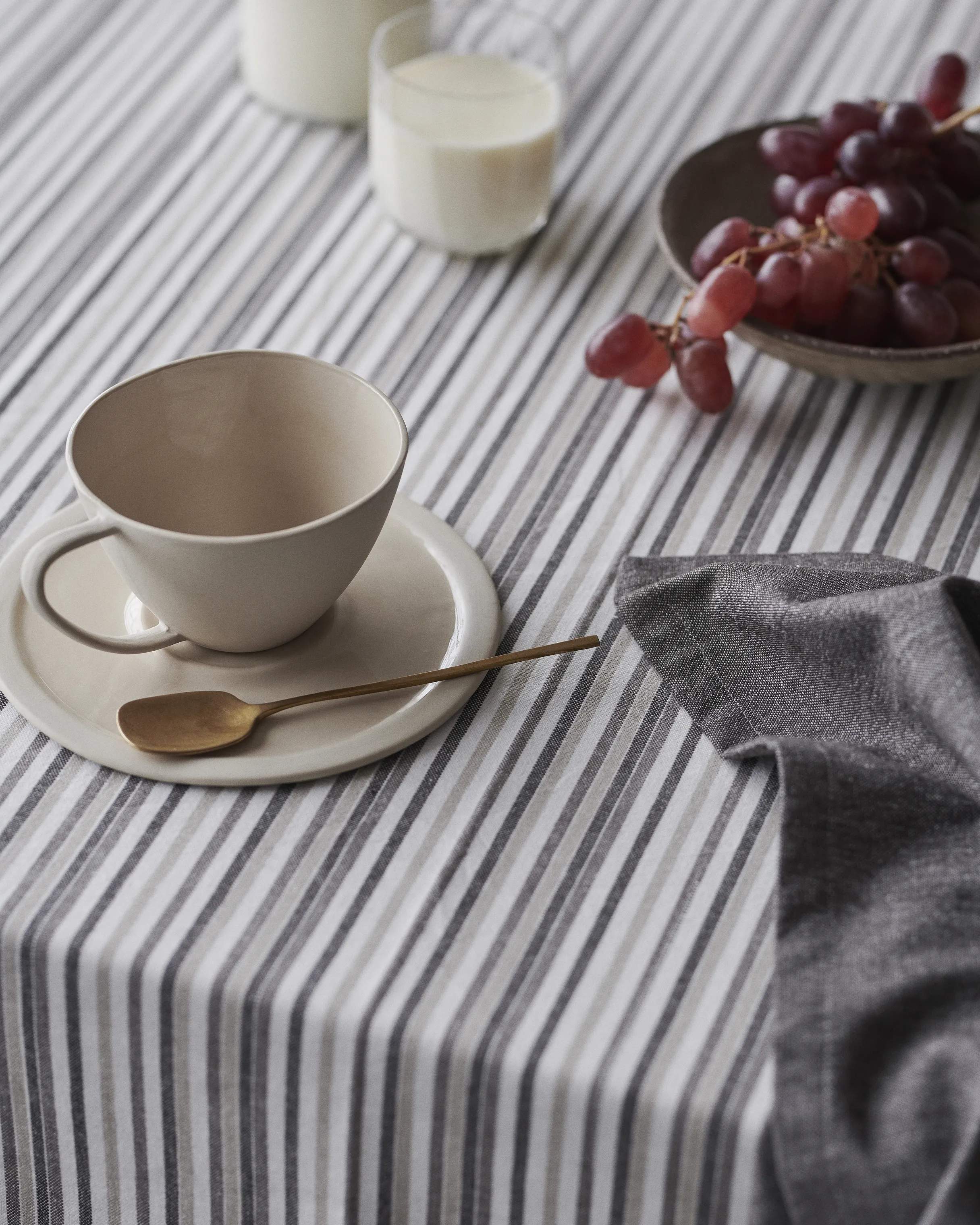 By Mogensen Duge Small Stripes Dug i Grå, B320 x L140 cm, 2