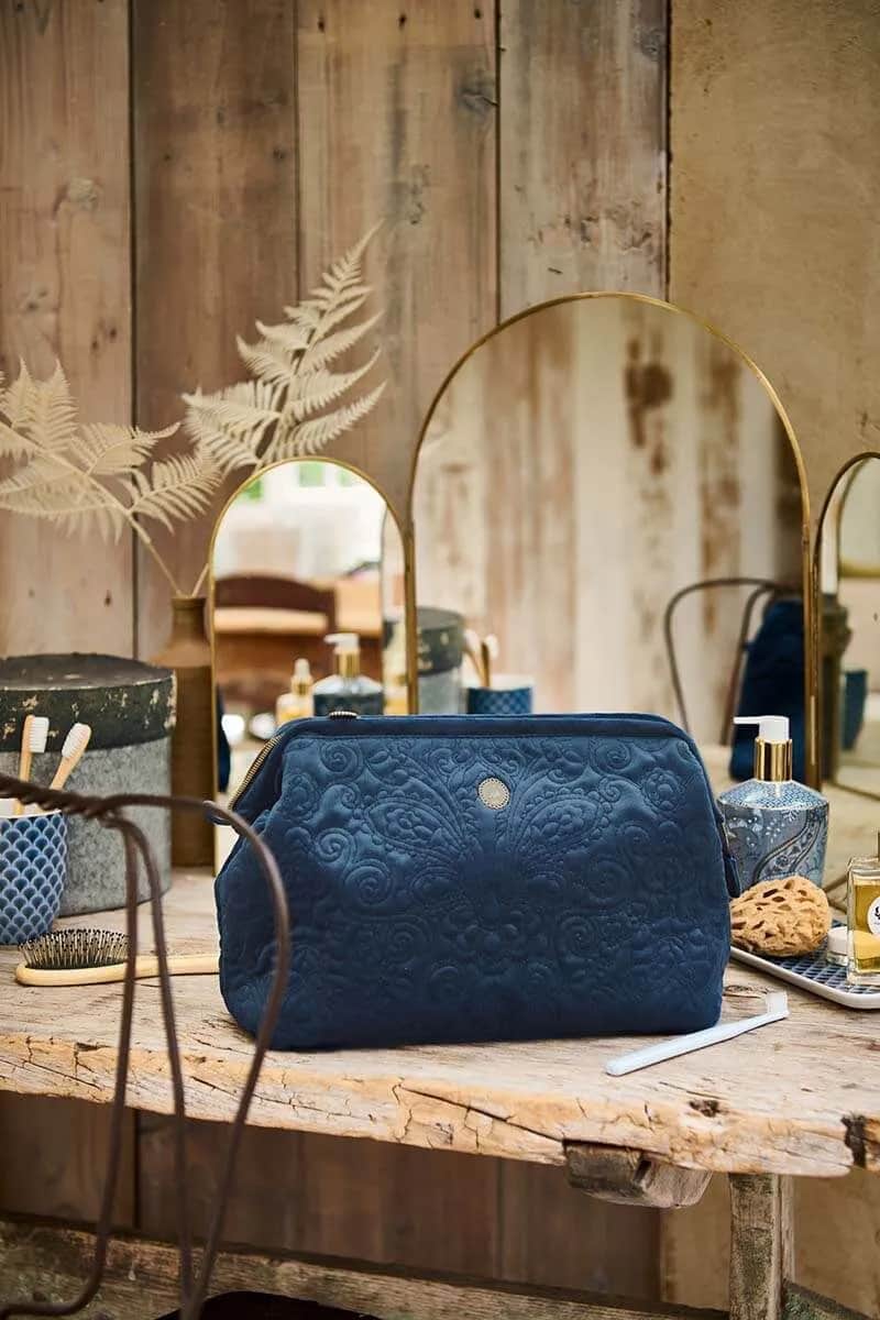 PIP Studio Toilettasker Quiltey Days Kosmetiktaske - Ekstra stor i Blue, 3
