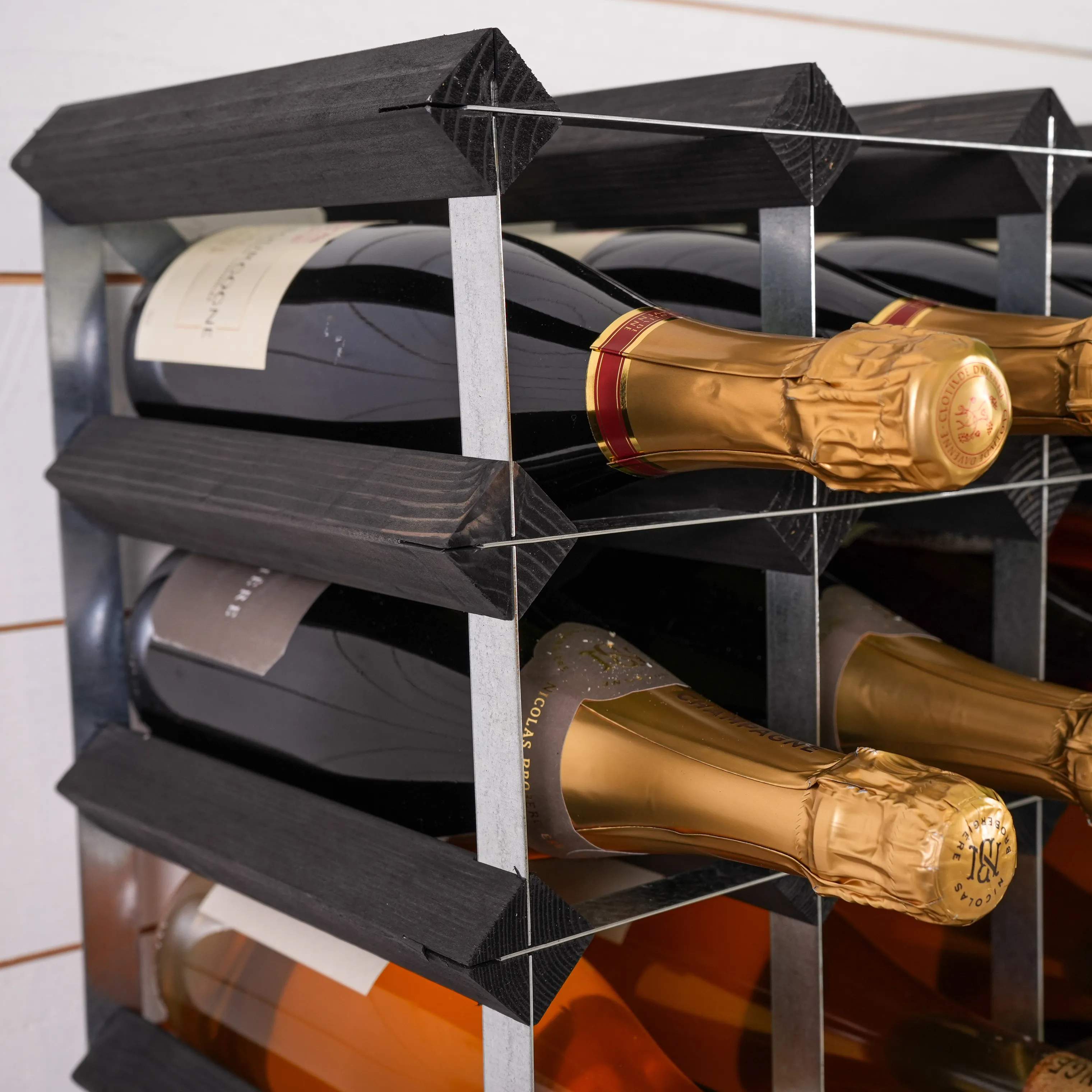 Traditional Wine Racks Vinreoler Vinreol i Sort ask, 72 flasker, 4