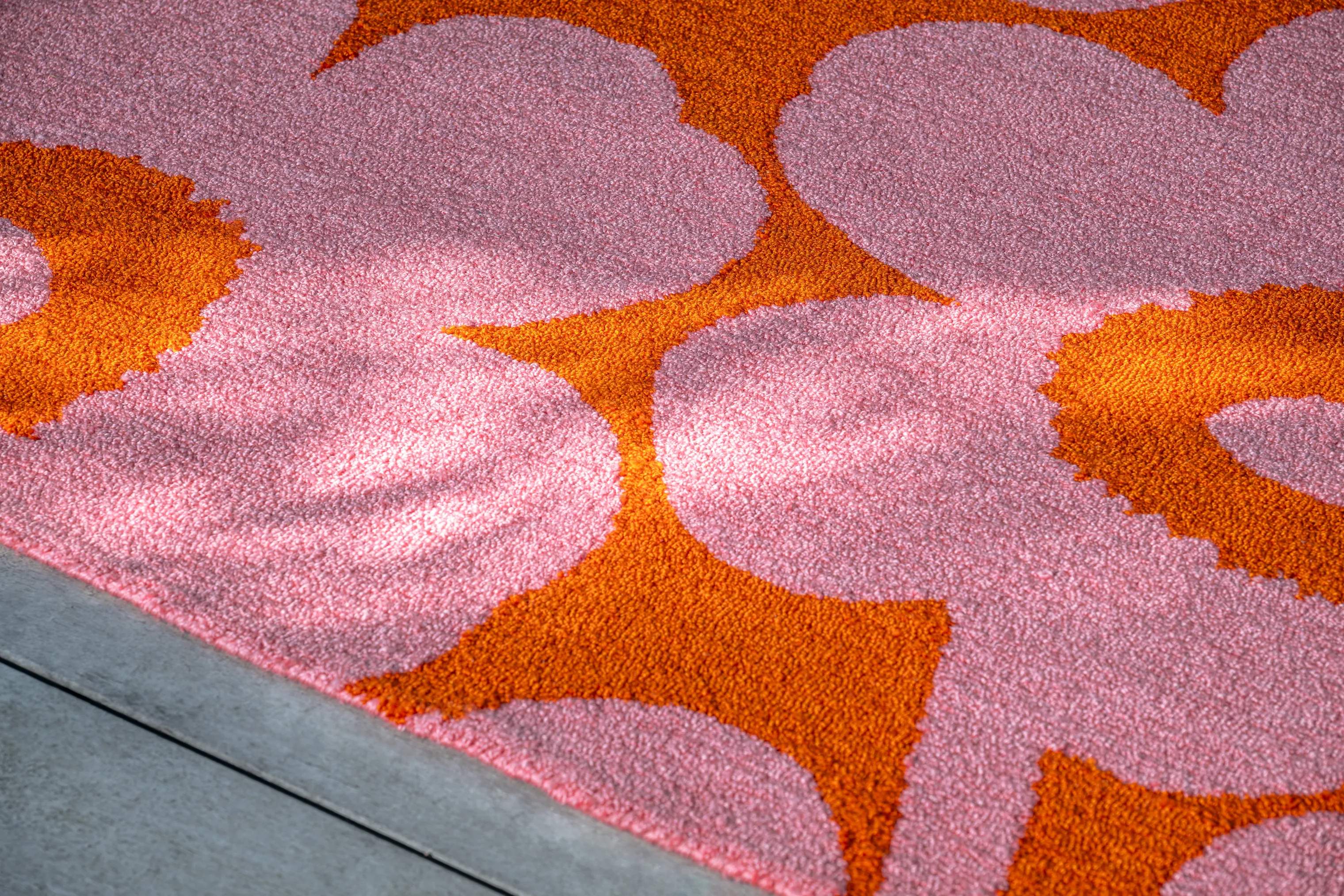 Marimekko by Brink & Campman Gulvtæpper Unikko Udendørsgulvtæppe i Lyserød/Orange, B140 x L200 cm, 2