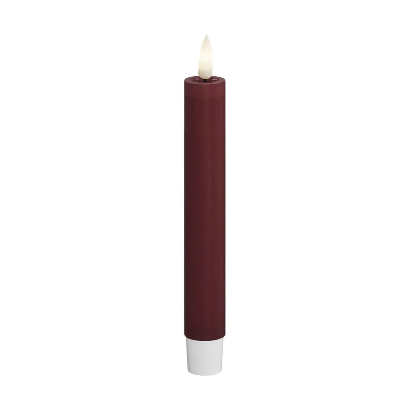Deluxe Homeart LED-lys Real Flame LED Kronelys - 2 stk. i Bordeaux , 15 cm, 4