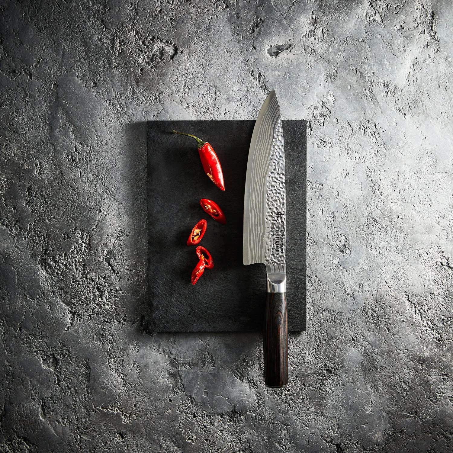 THE CUSTOM CHEF™ Kokkeknive Cuisine::pro® Damashiro® EMPEROR Cuisine::pro Damashiro® EMPEROR Kokkekniv i Sølvfarvet/brun, 2