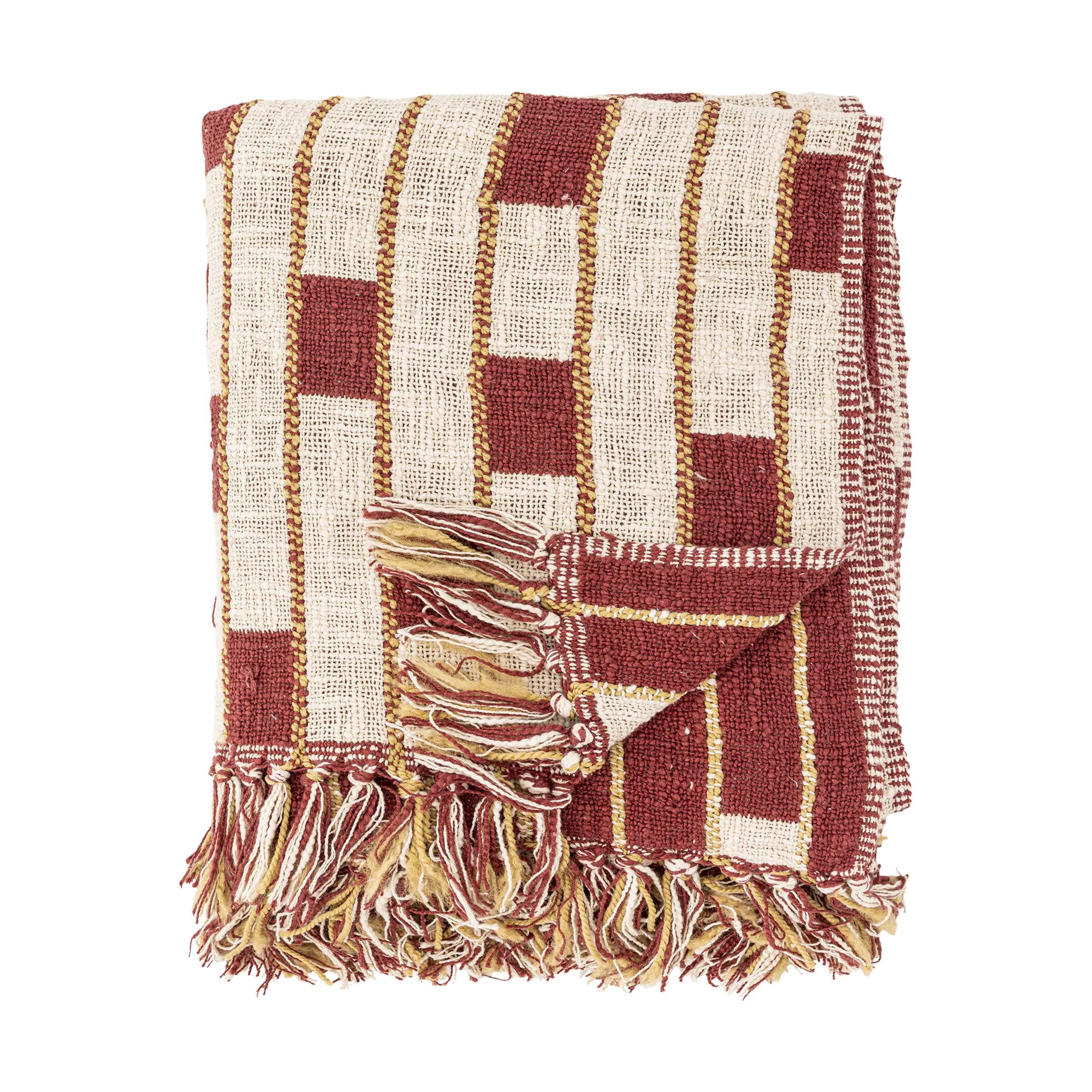 Bloomingville Plaider Cang Plaid i Rød, 1