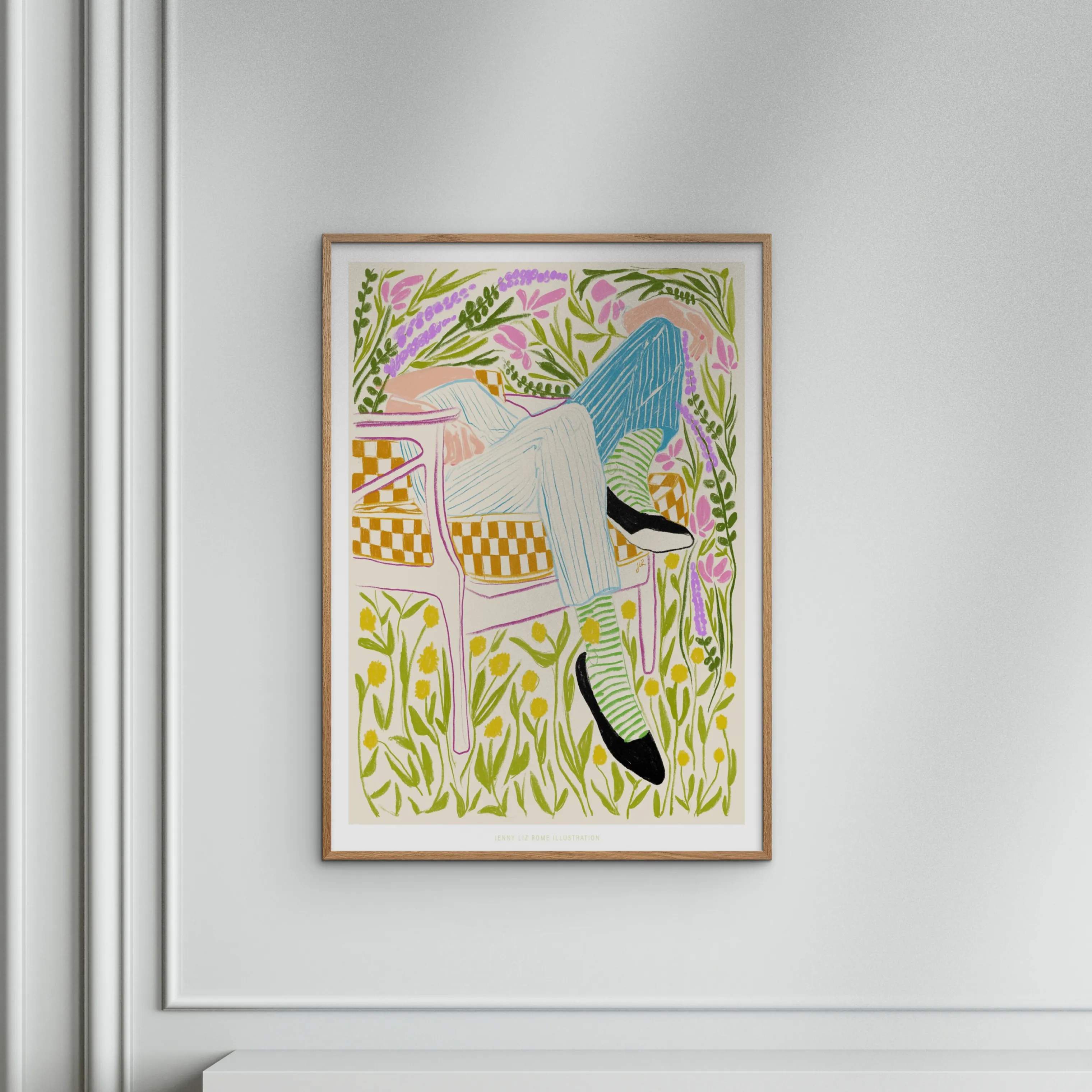 Poster&Frame Plakater Plakat - Quiet in The Garden i B30 x L40 cm, 3