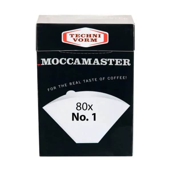 Moccamaster Kaffefiltre Kaffefilter Nr. 1 - 80 stk. i hvid, 1