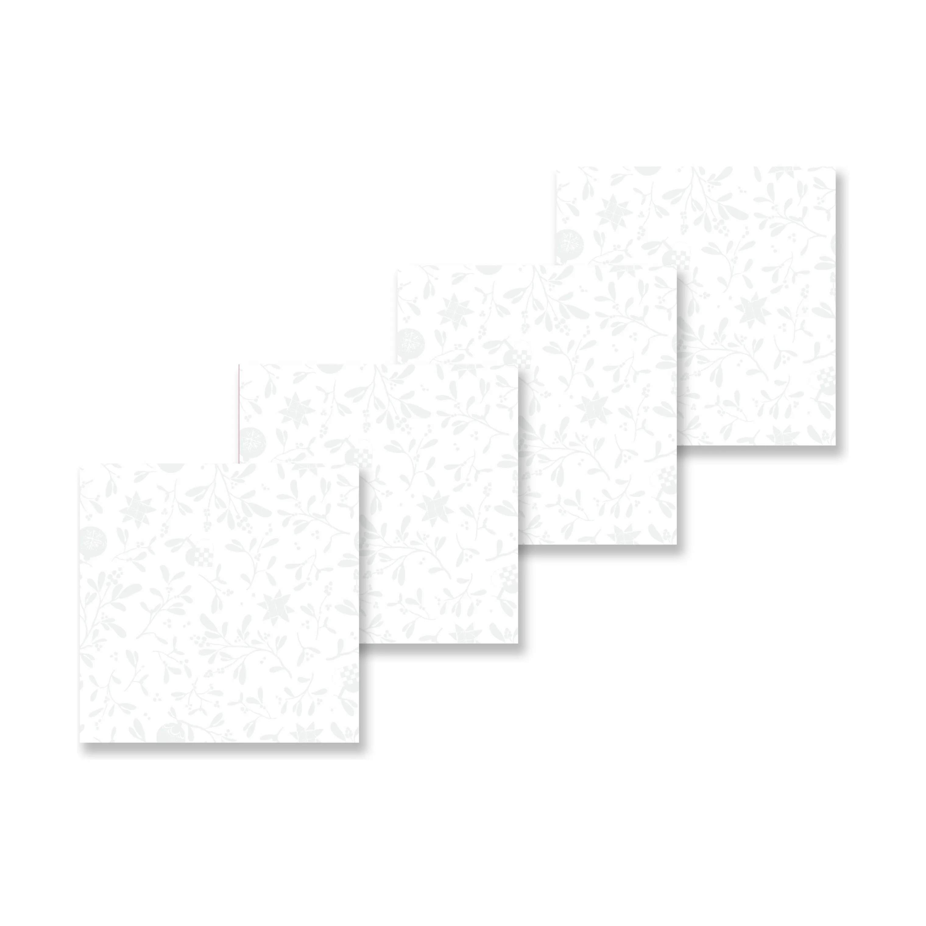Mistelten Serviet - 4 stk., hvid, large