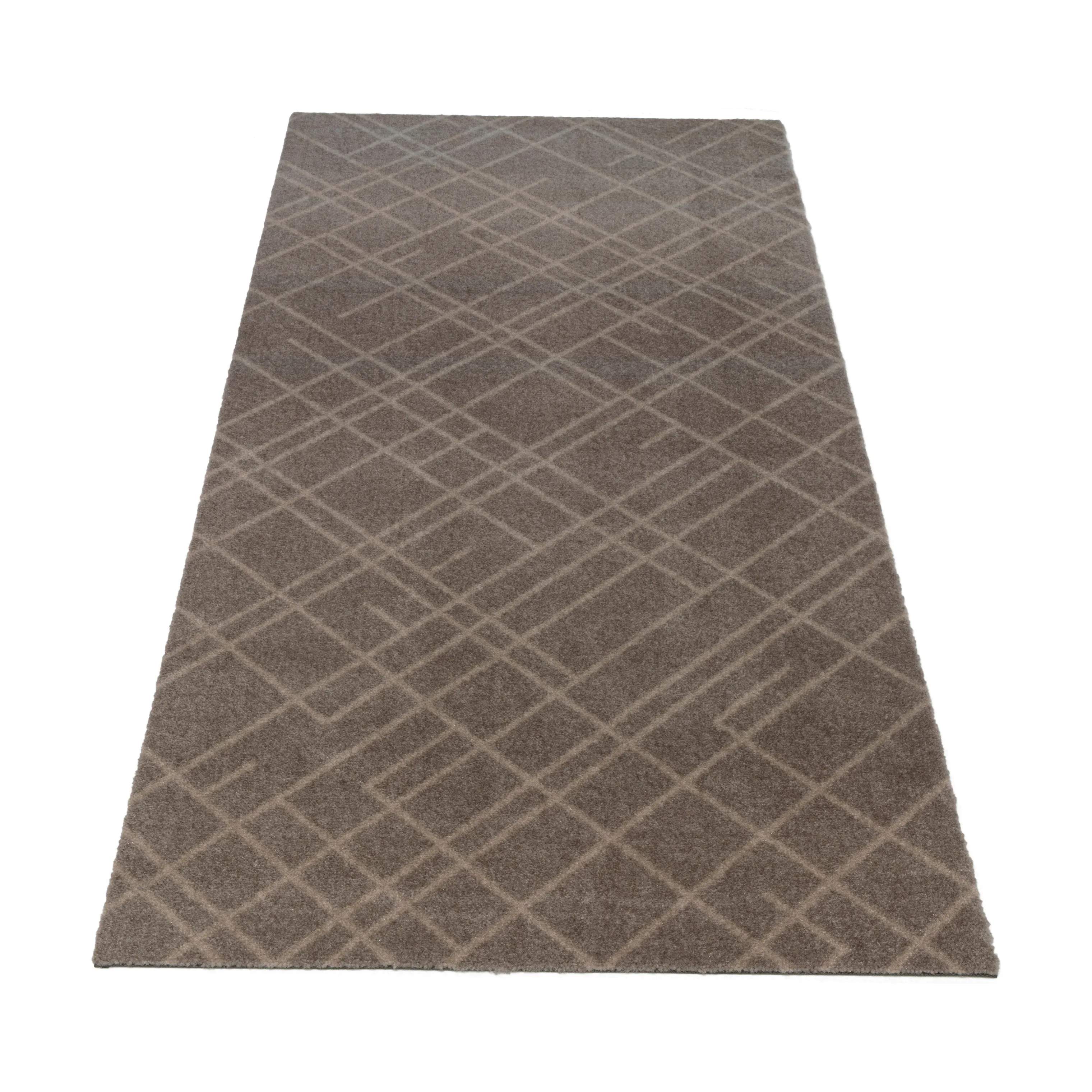 Tica Copenhagen Dørmåtter Lines Gulvmåtte i Brun/beige, B67 x L150 cm, 4