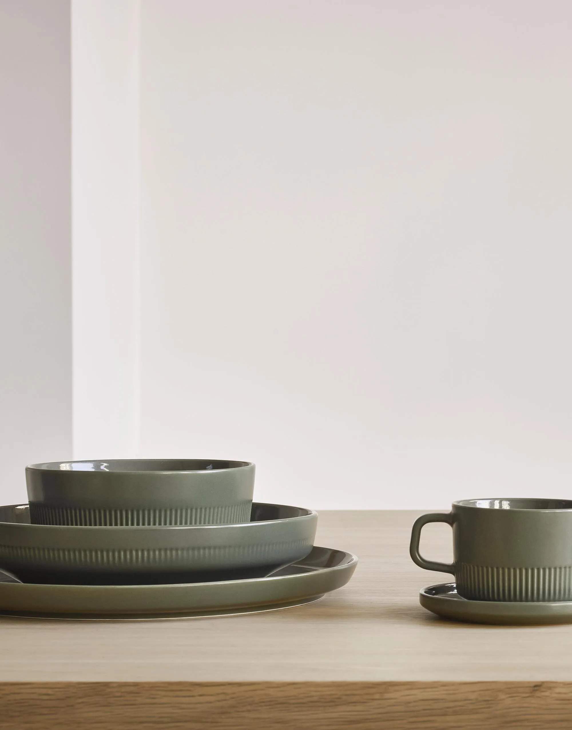Marc O'Polo Krus og kopper med hank Moments Kop m. Underkop i Olive green, 3