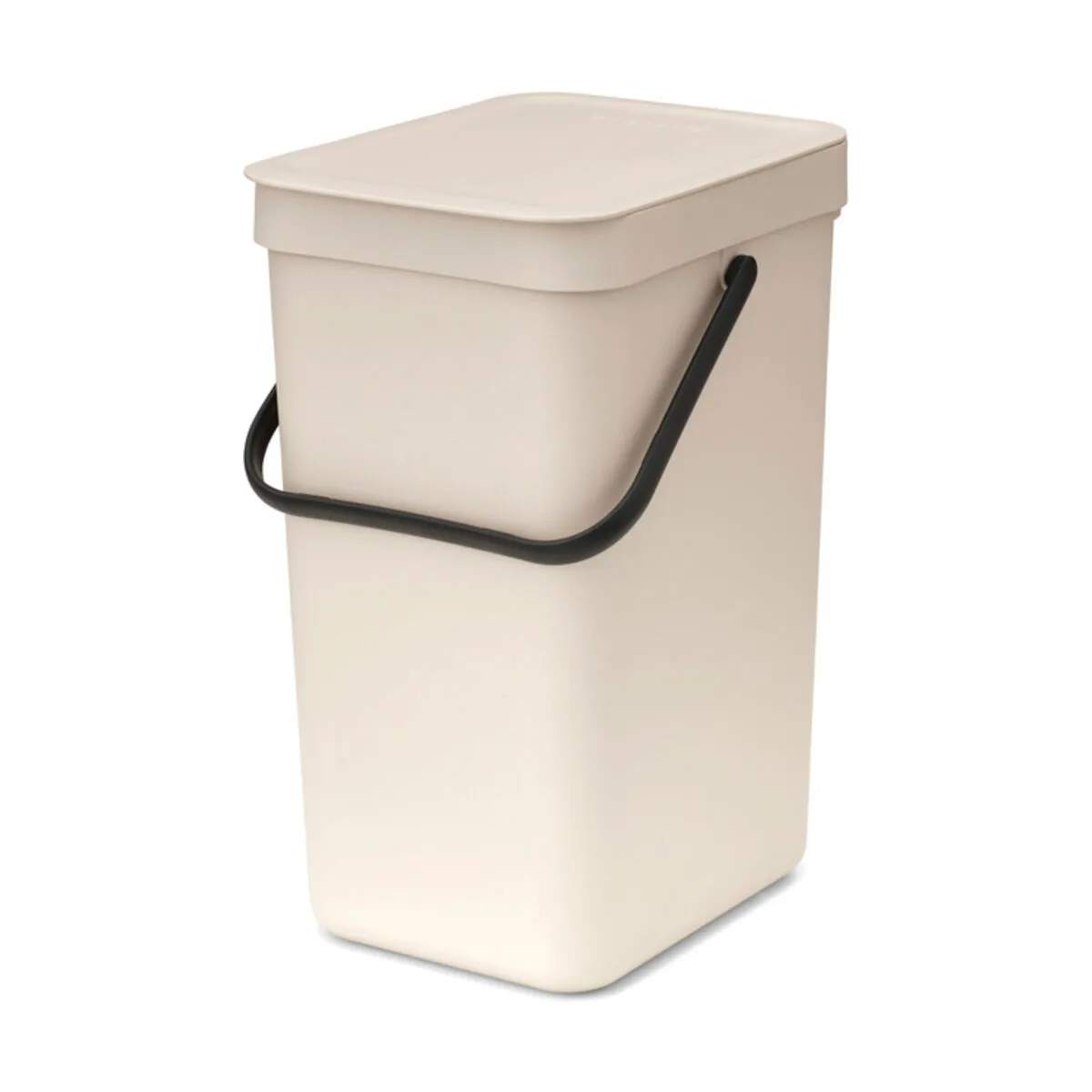 Brabantia Spande uden pedal Sort & Go Affaldsspand i Soft Beige, 12 L, 1