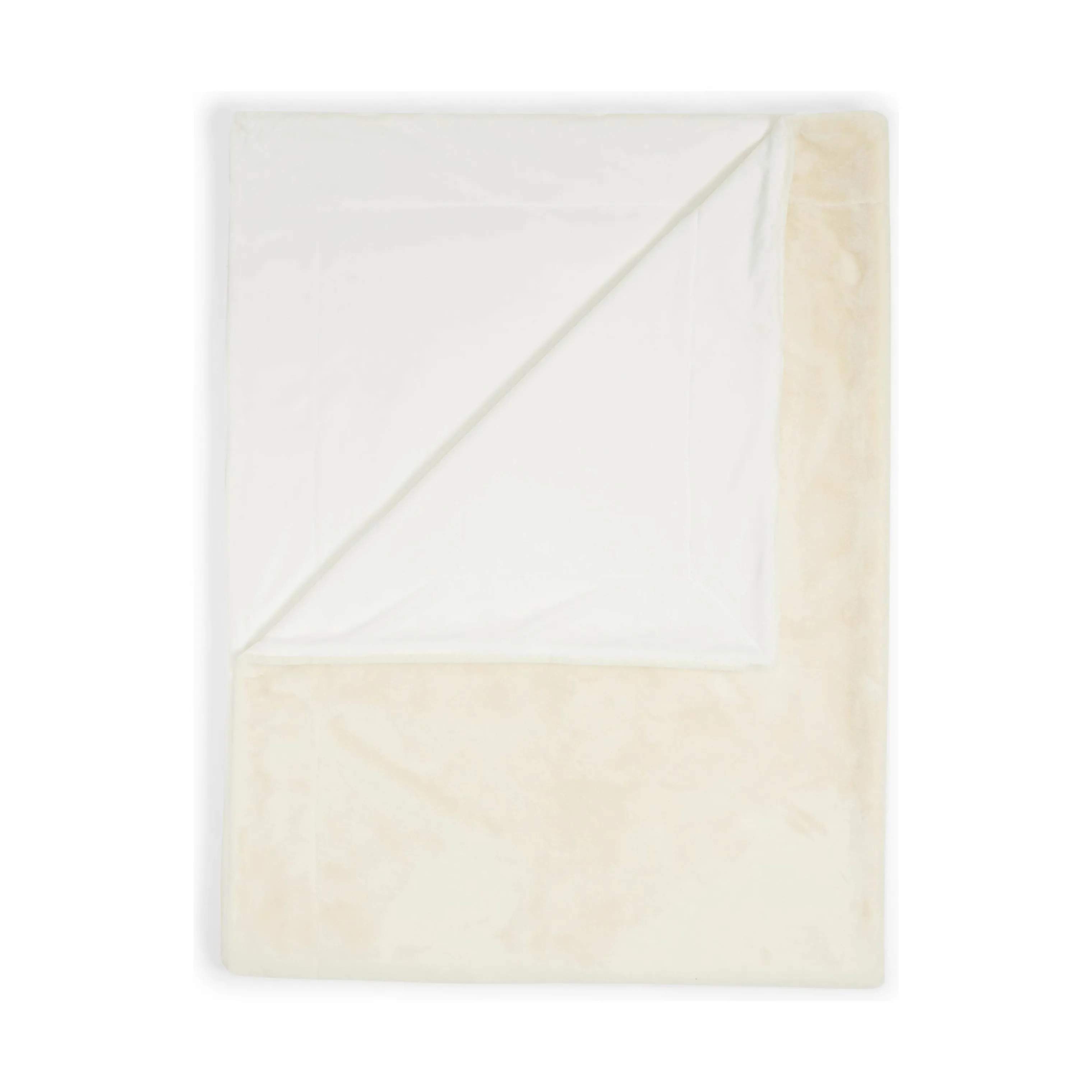 Furry Plaid, vanilla, large