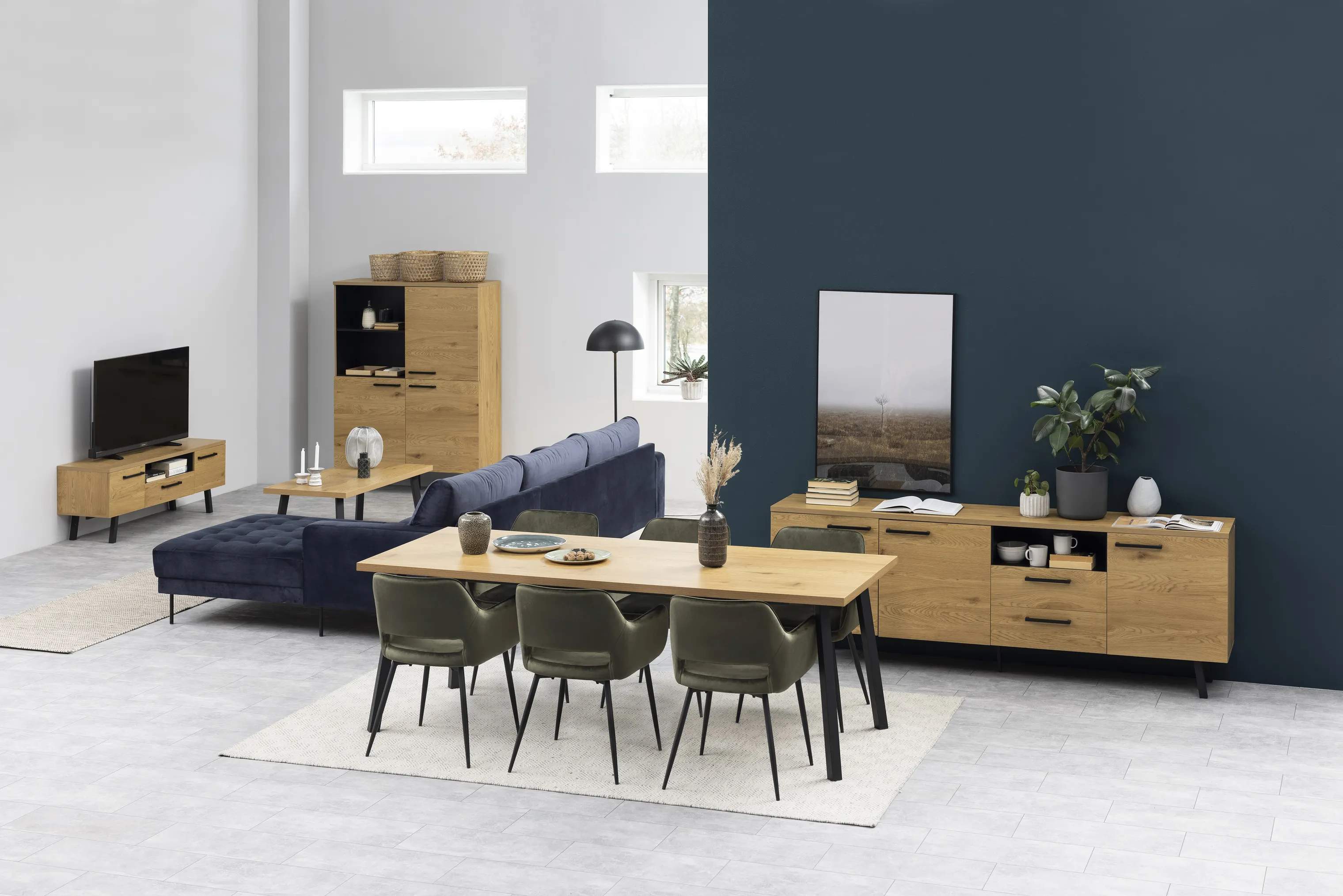 CASA Living Spisebordsstole Ranja Spisebordsstol - 2 stk. i Olivengrøn/sort, 3
