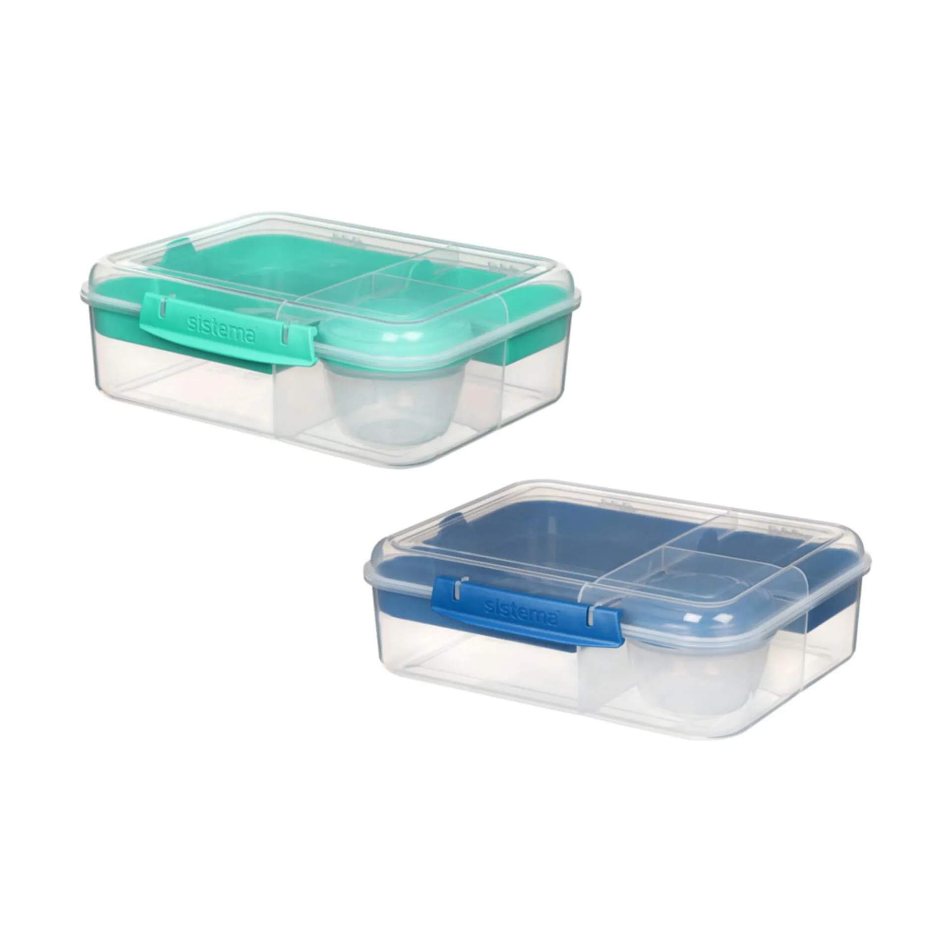 Sistema Opbevaringsbokse Lunch Madkasse - 2 dele i Blå/mint, 1