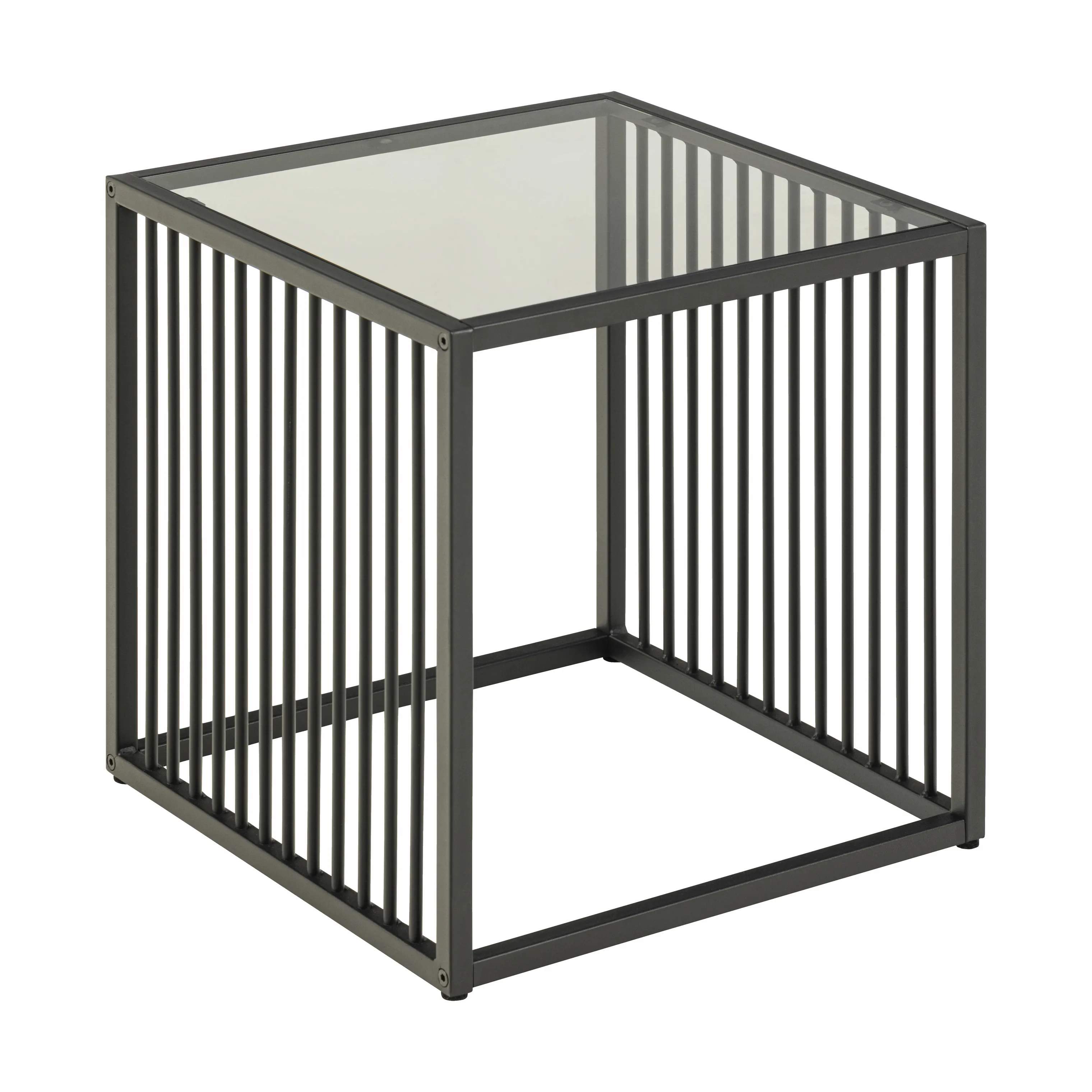 CASA Living Sideborde Strington Hjørnebord i Røg/sort, 40 cm, 4