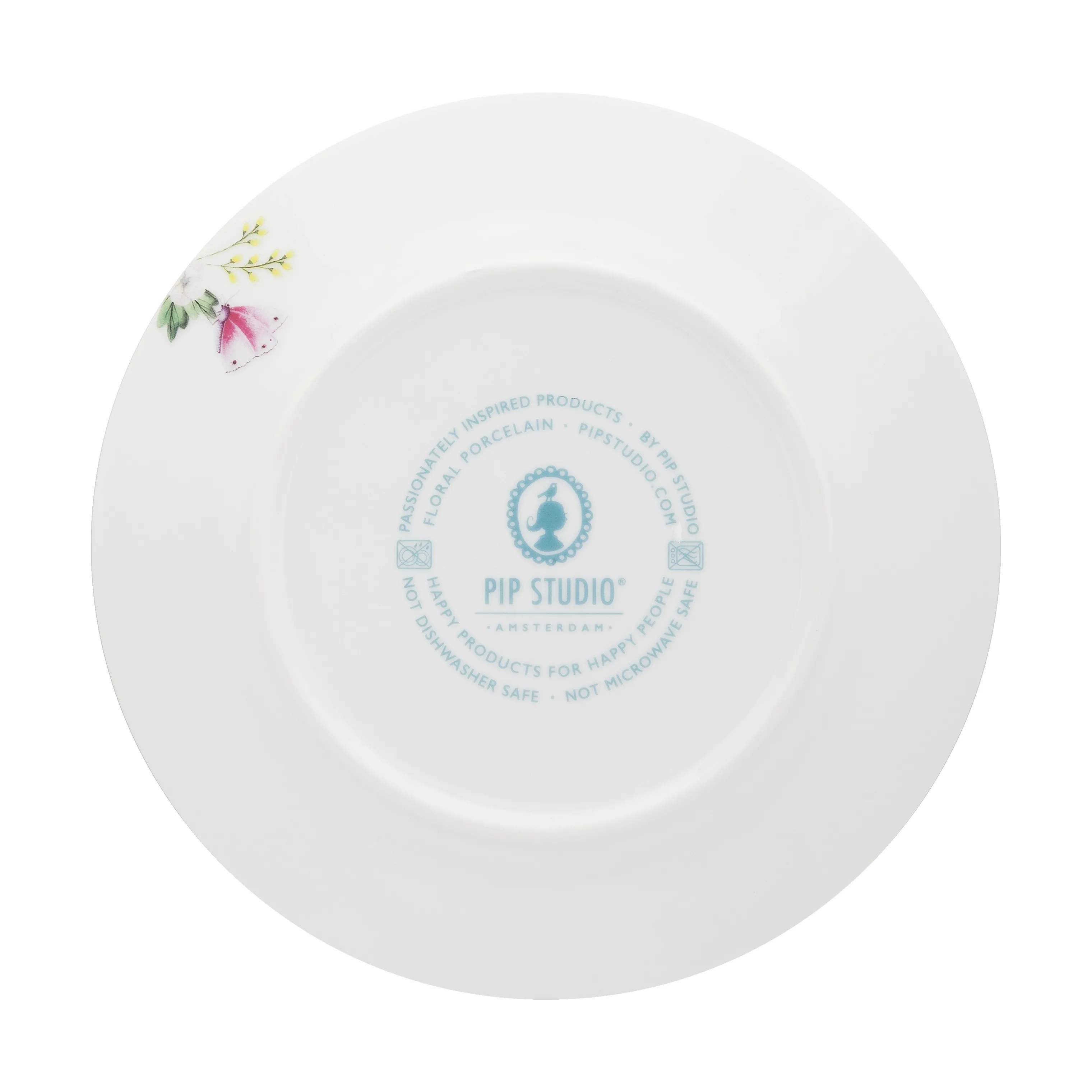 PIP Studio Frokosttallerkener Blushing Birds Blushing Bird Tallerken i Hvid, 21 cm, 2