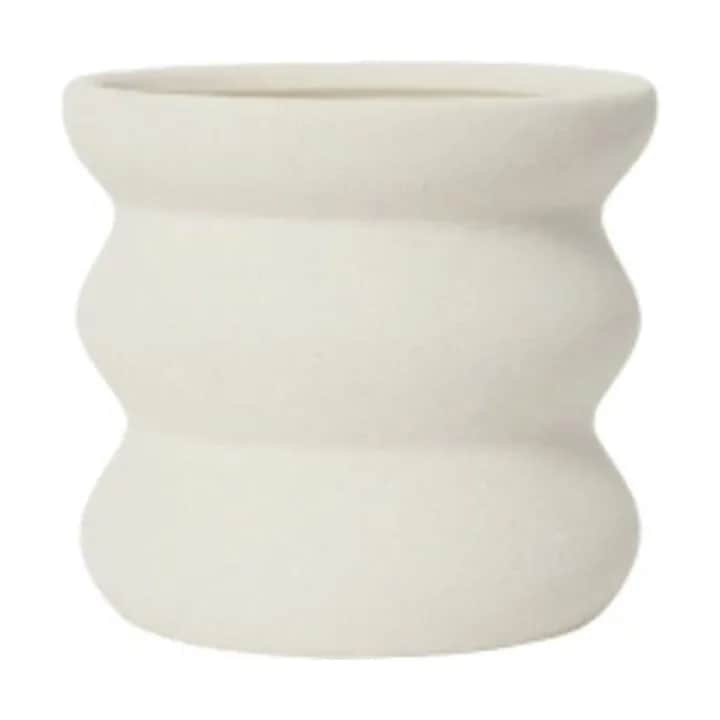 Broste Copenhagen Urtepotteskjulere Minna Urtepotte i Hvid , 16 cm, 1