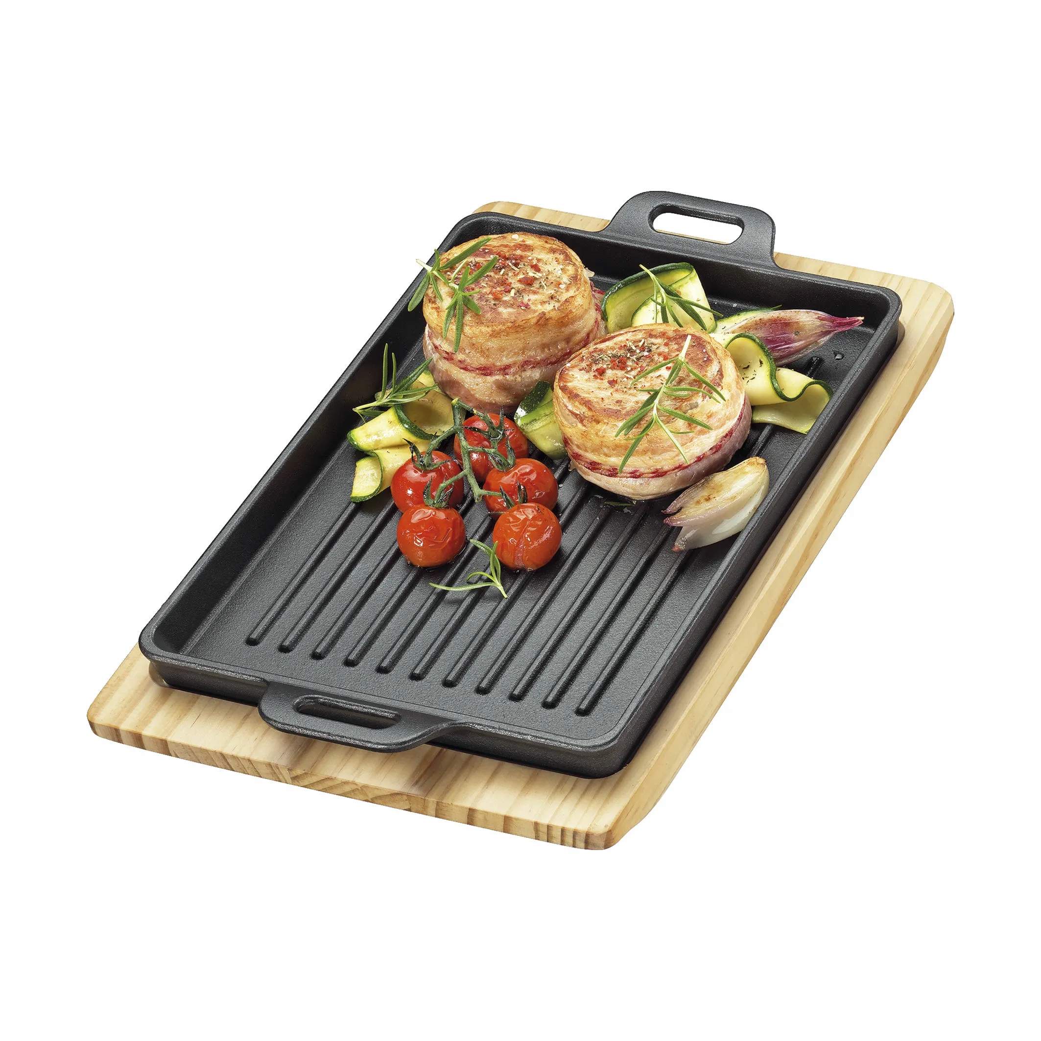 Küchenprofi Øvrigt grilltilbehør Serveringsplade i Sort/natur, 2