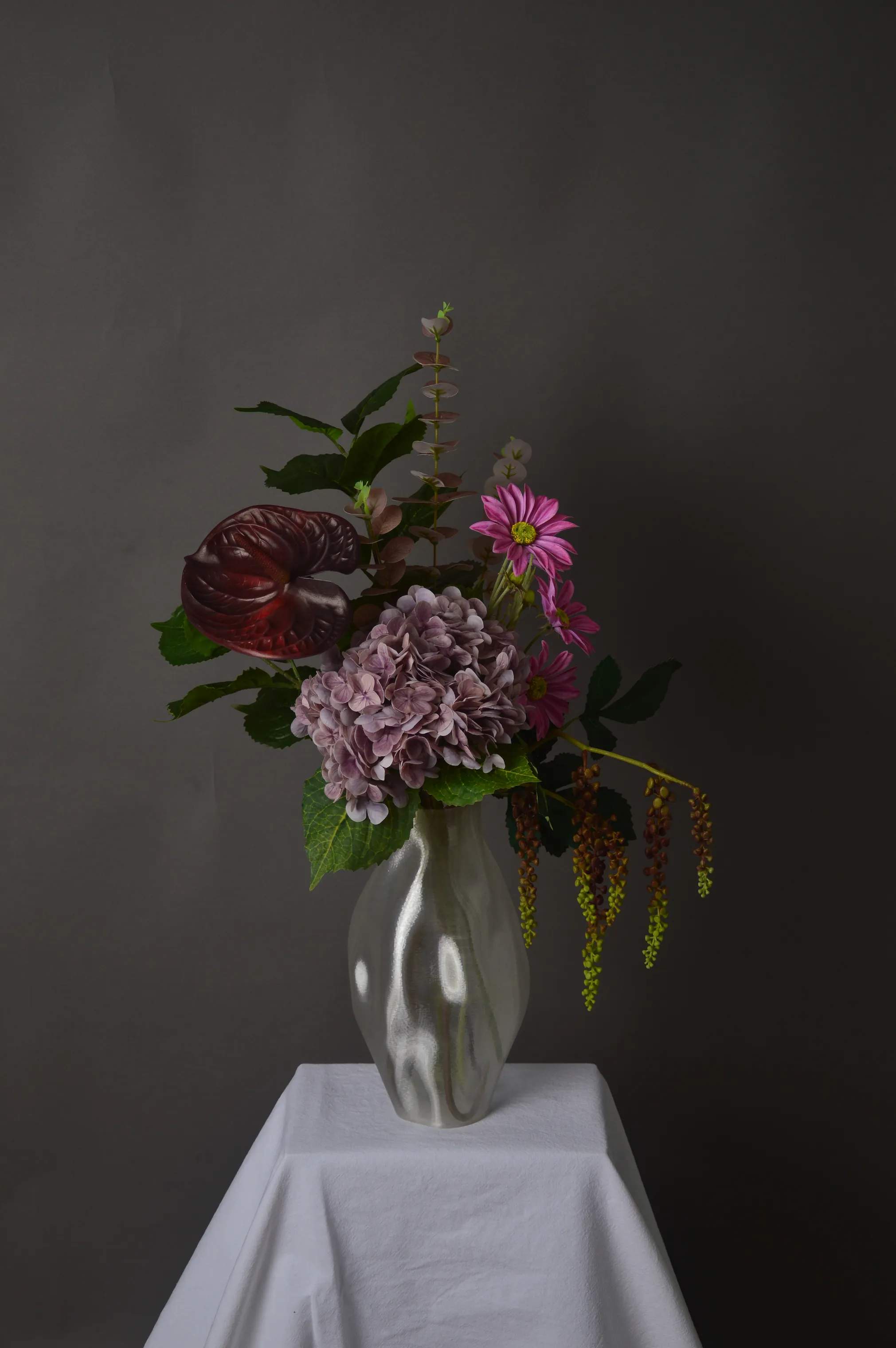Fleuristc Kunstige blomster Pinky Promise Buket i 6 stilke, 3