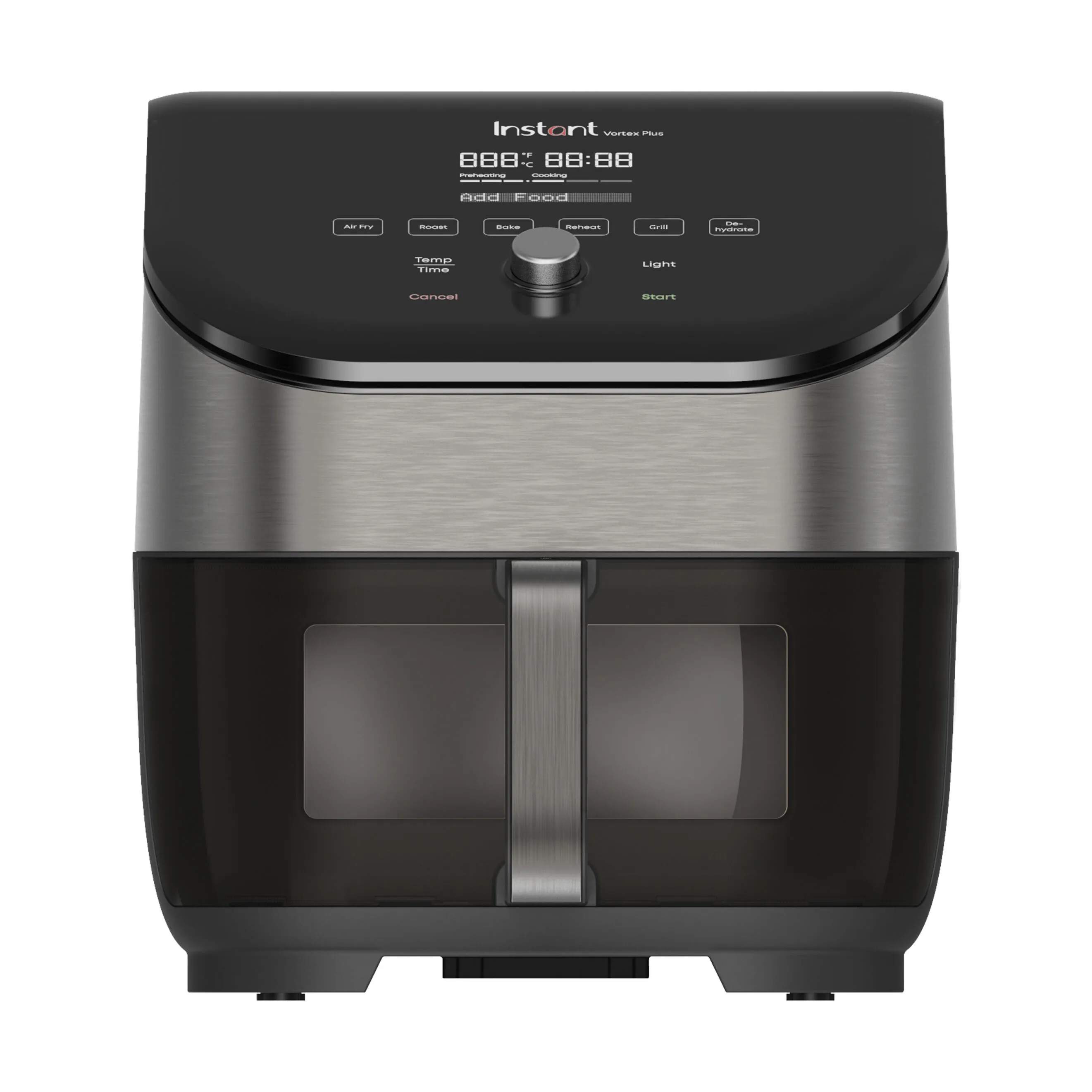 Vortex+ Airfryer, sort/rustfrit stål, large