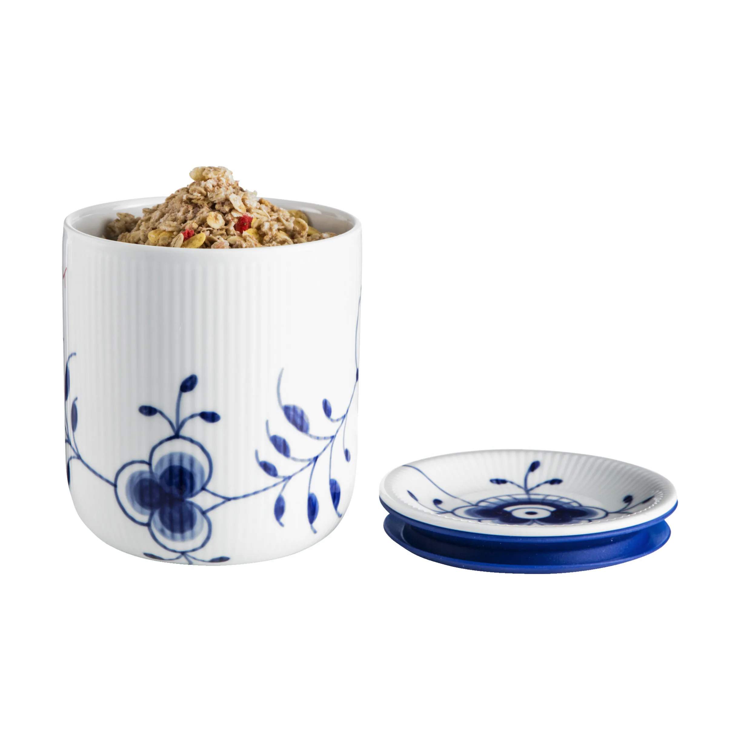 Royal Copenhagen Krukker med låg Blå Mega Riflet Krukke i 80 cl, 4