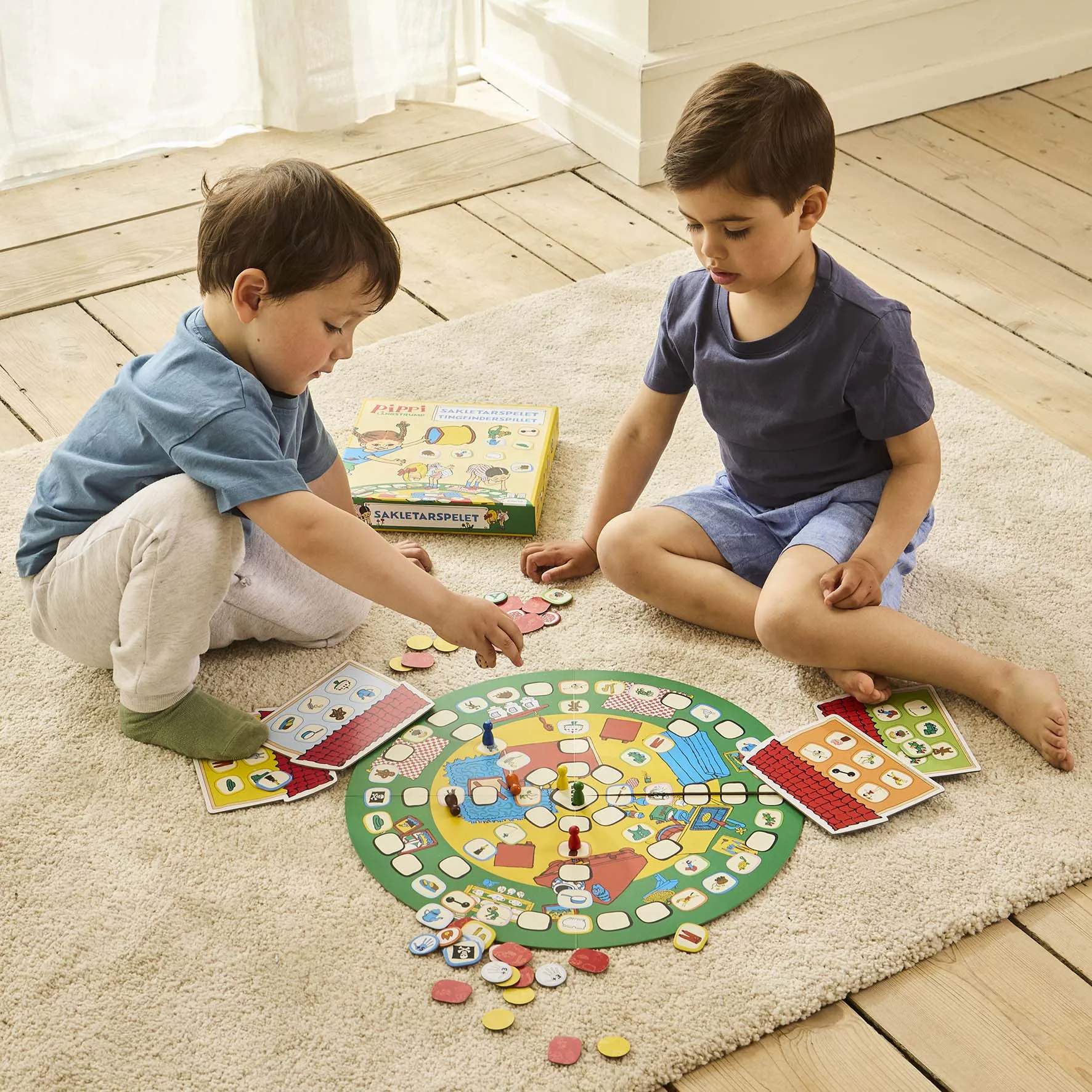 Barbo Toys Spil Pippi Langstrømpe Pippi Langstrømpe Brætspil - Tingfinder i Multifarvet, 2