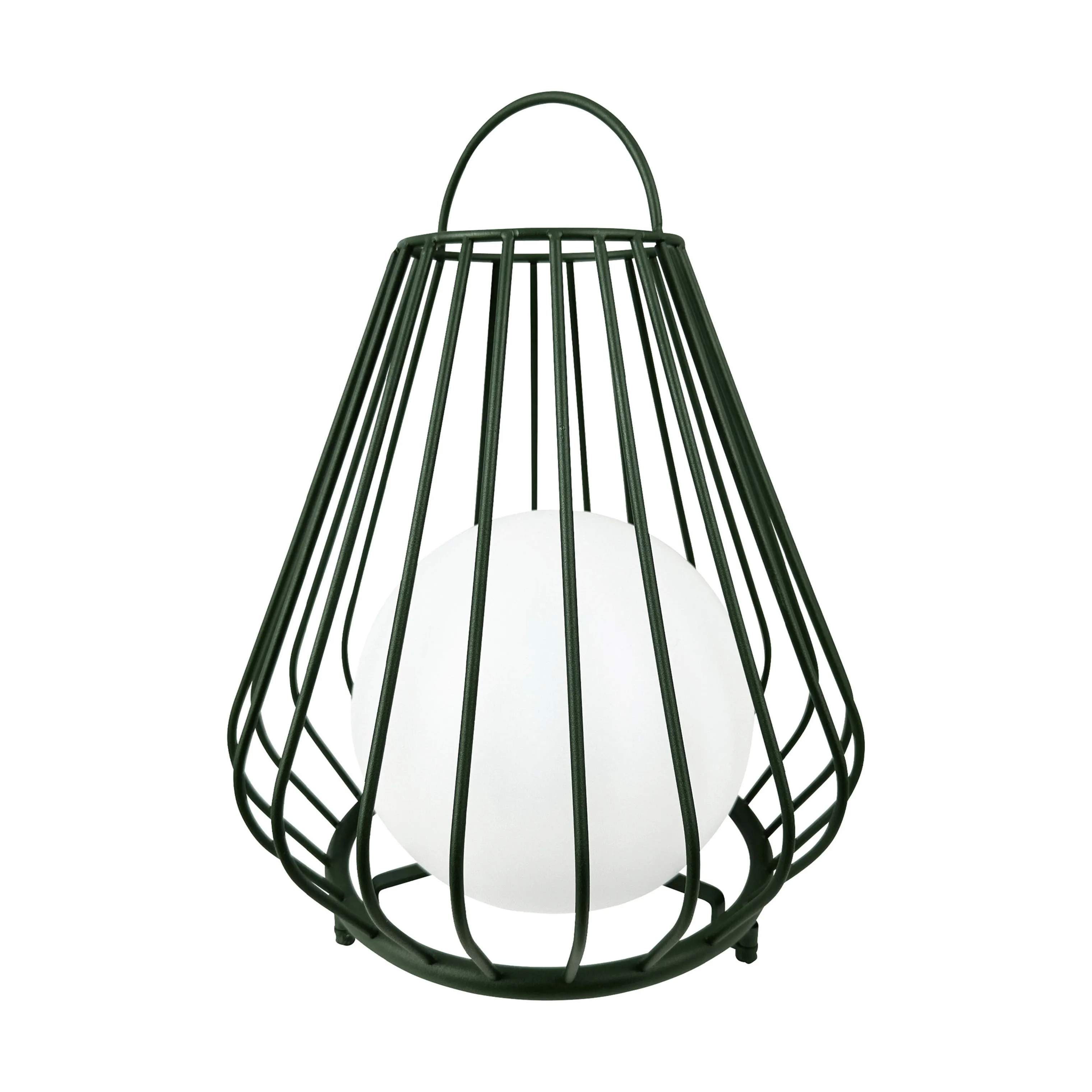 Dyberg Larsen Lanterner Evesham Udendørs Lanterne i Grøn/ Hvid, 38 cm, 1