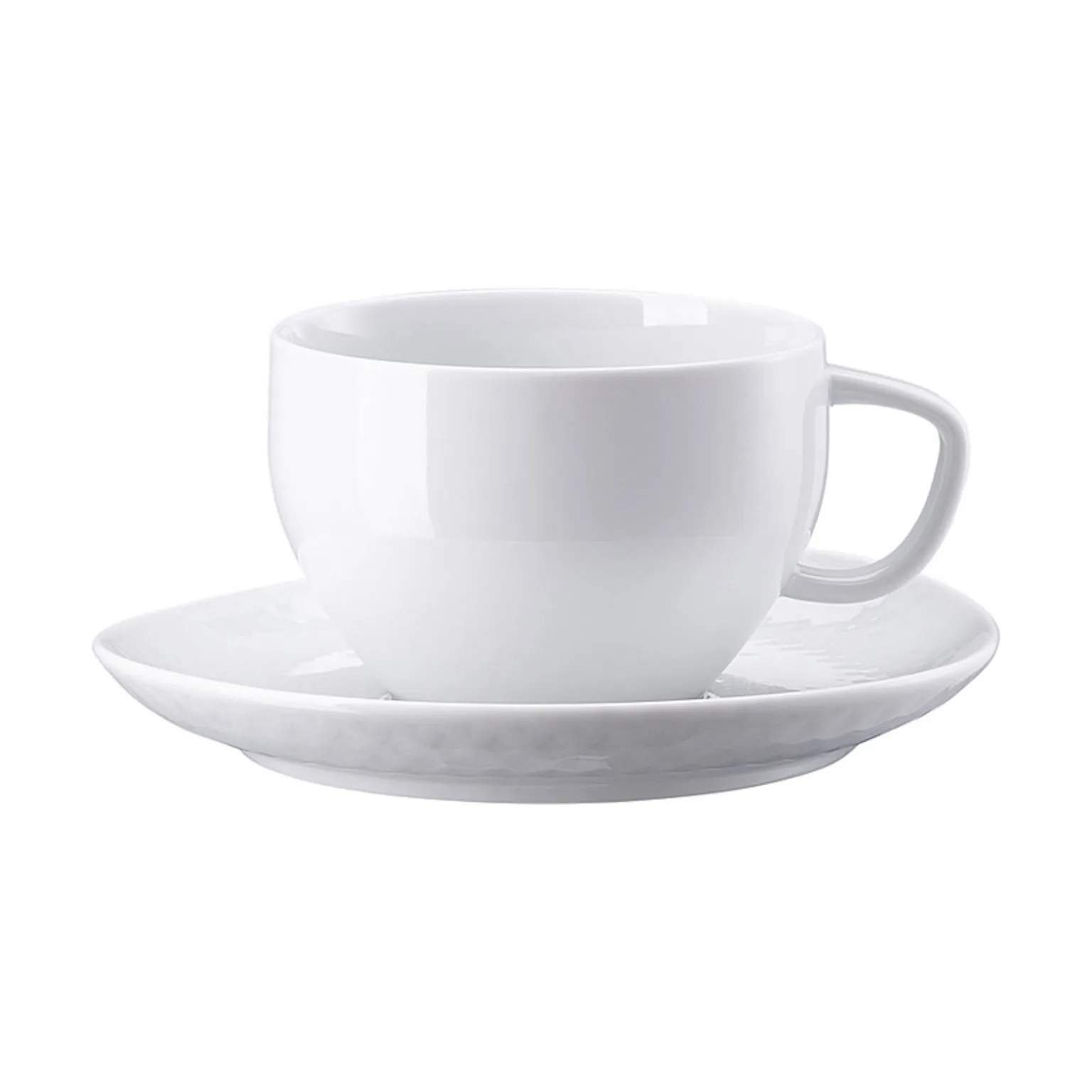 Rosenthal Krus og kopper med hank Junto Cafe au lait Kop i Hvid, 2