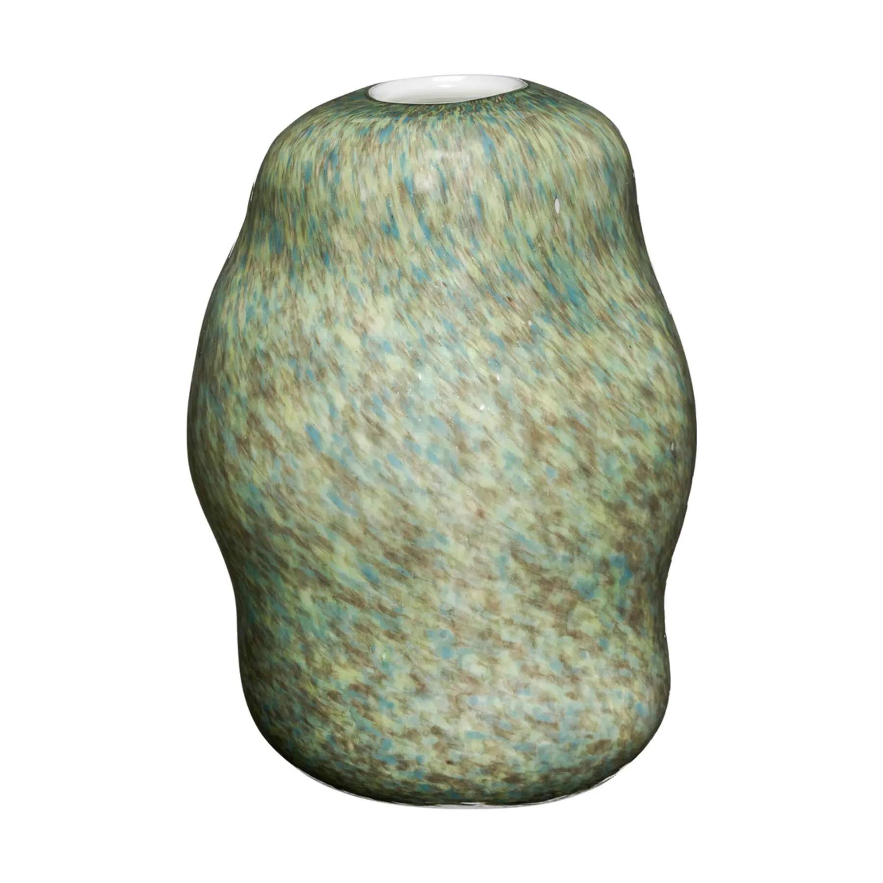 Hübsch Vaser Miro Vase i Grøn/Brun/Hvid, 1