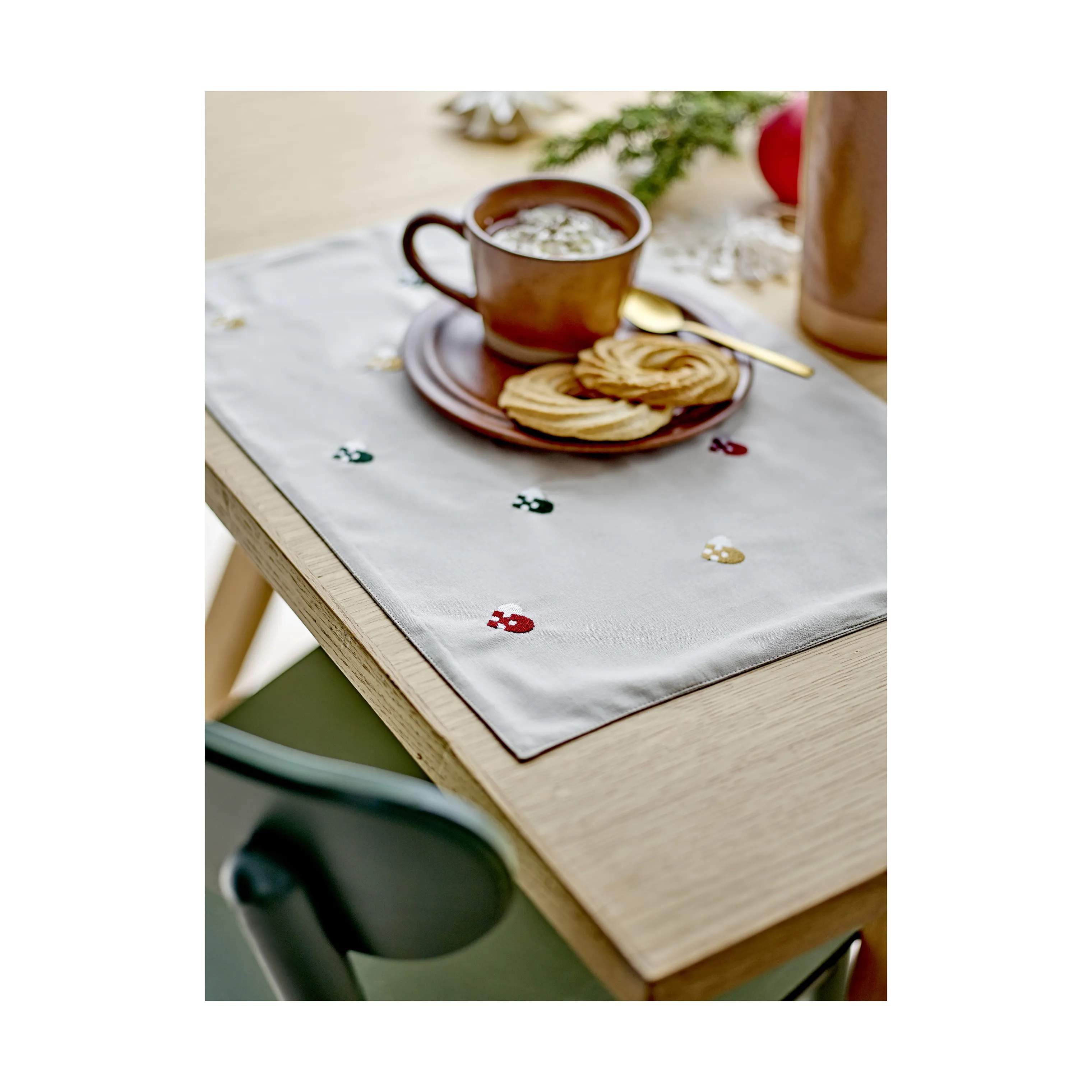 Södahl Dækkeservietter Christmas Hearts Embroidery Dækkeserviet - 2 stk i Rød, 2