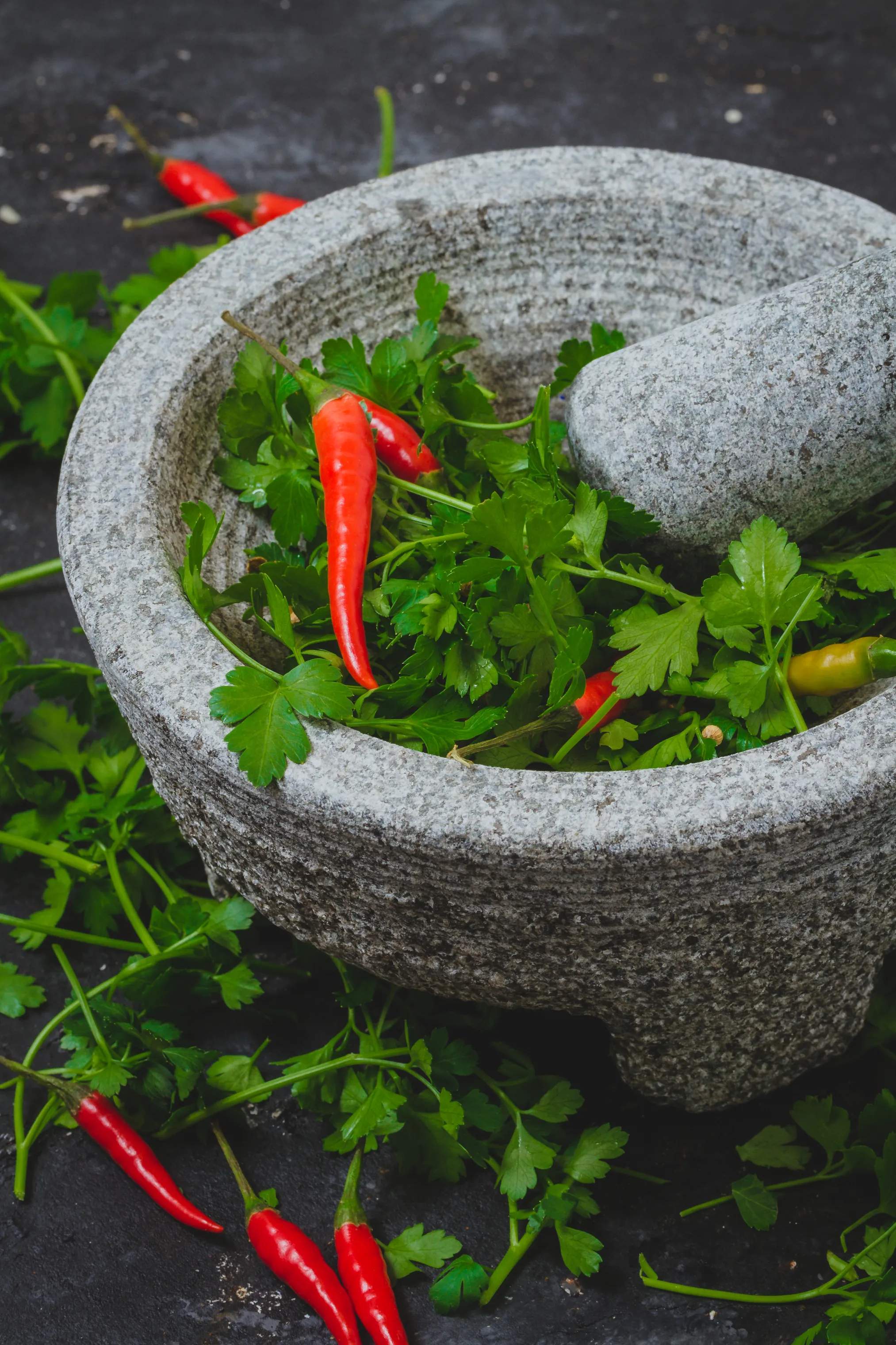 KitchenCraft Mortere World of Flavours Morter i Grå, 2