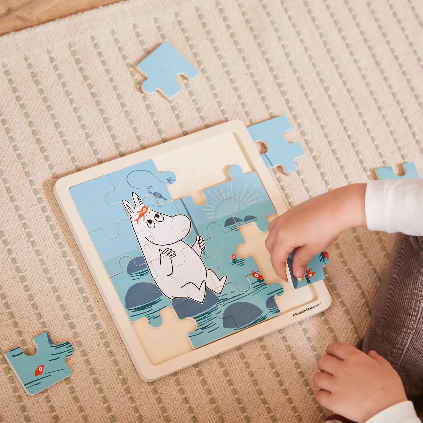 Barbo Toys Spil Mumi Puslespil - Fisker i Blå, 2