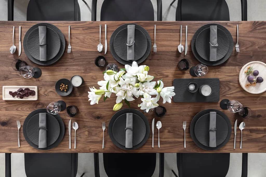 Villeroy & Boch Serveringsfade Manufacture Rock Coupe Universal Tallerken i Mat sort, 2