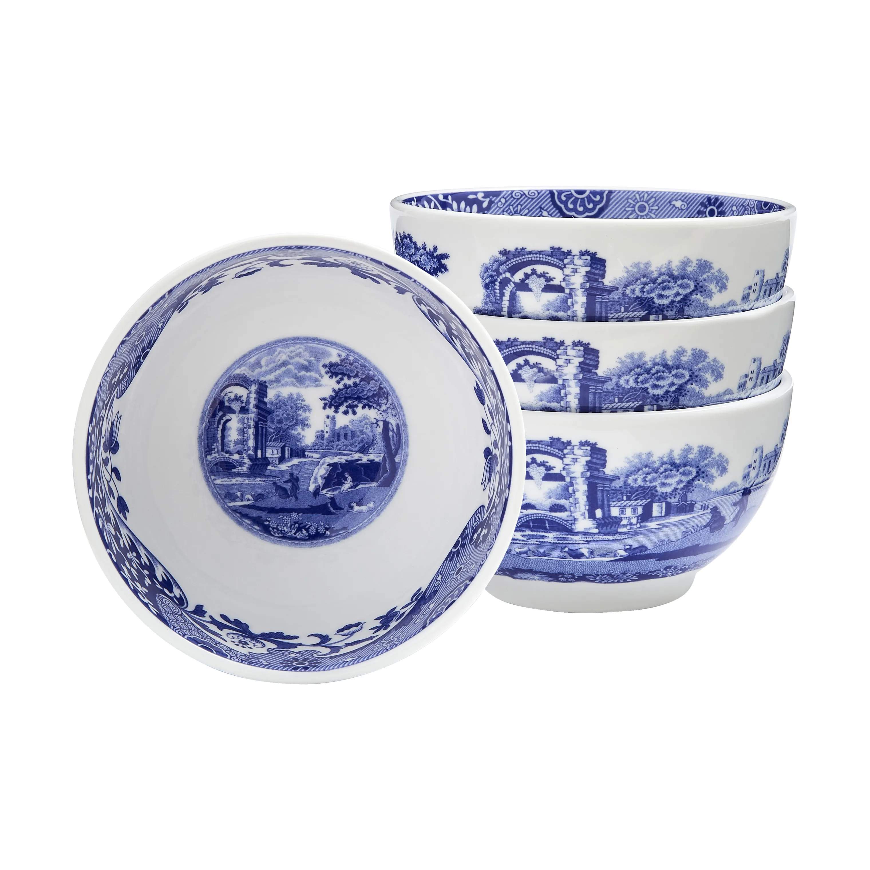 Spode Skåle Blue Italian Blue Italien Skål - 4 stk. i blå/hvid, 1
