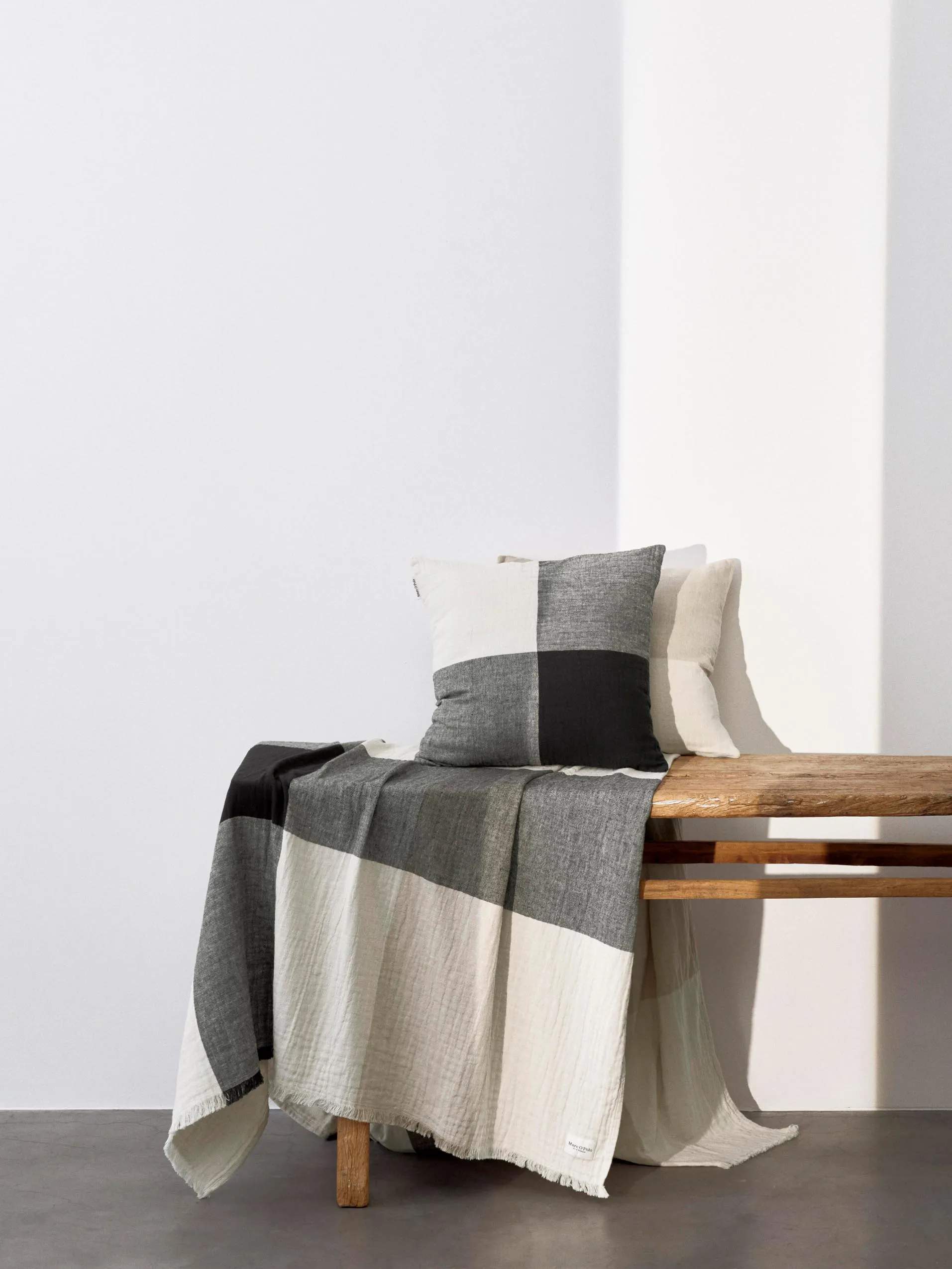 Essenza Plaider Erlend Plaid i Black, B200 x L200 cm, 2