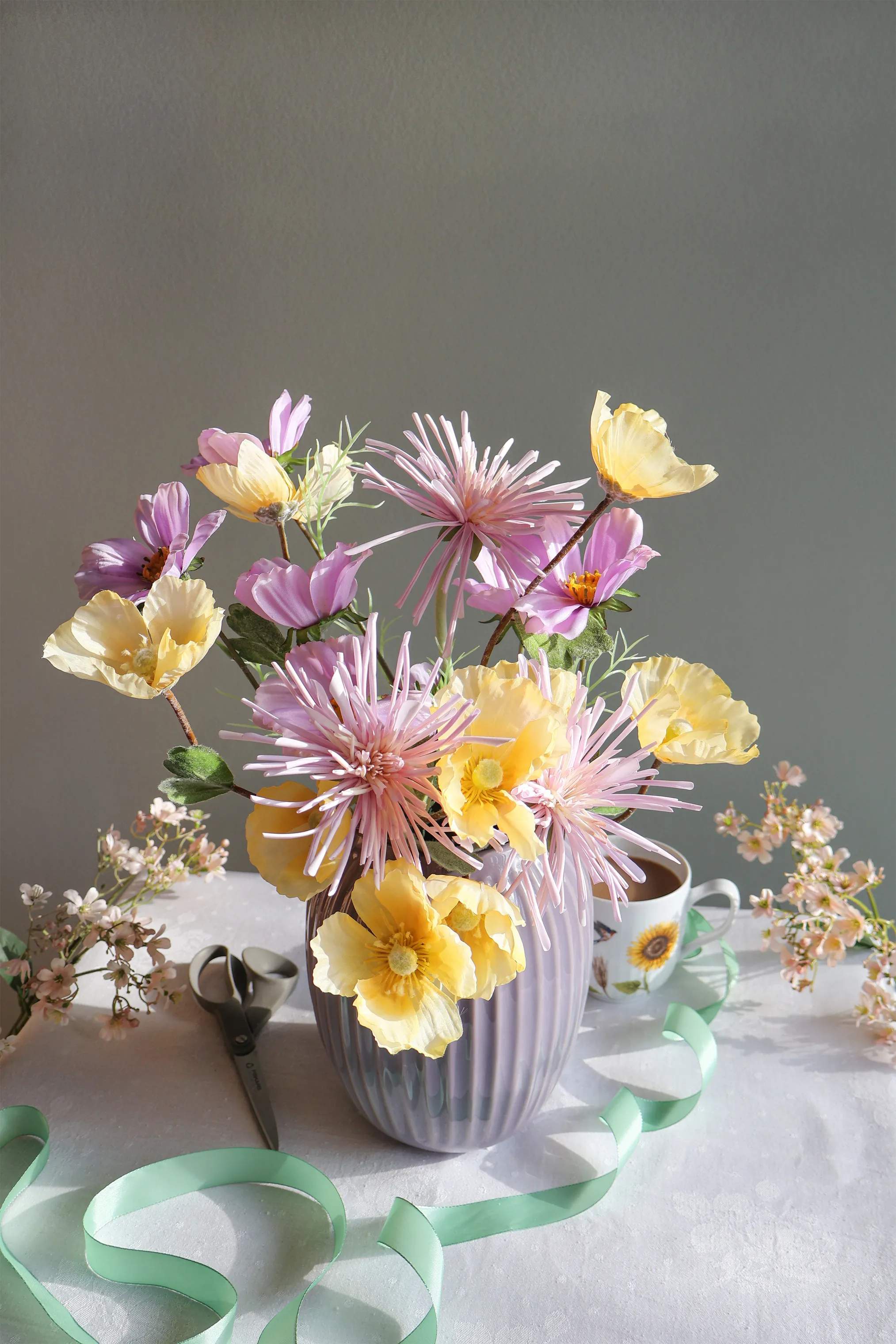 CASA Living Kunstige blomster Kunstig Blomst - Krysantemum i lilla, 2