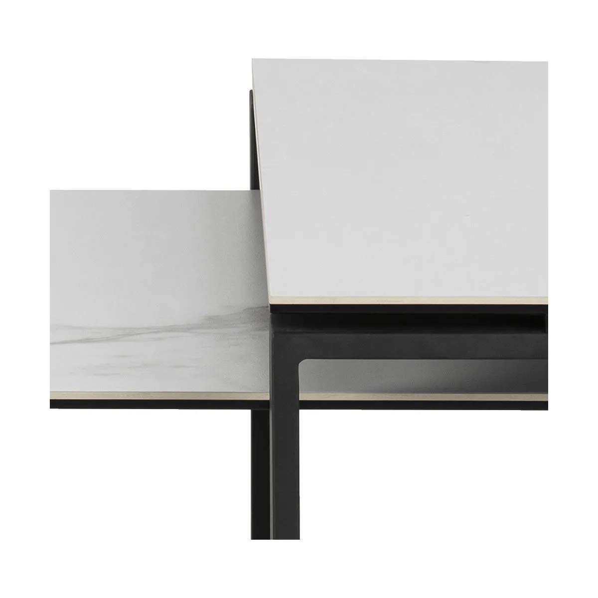 CASA Living Sofaborde Katrine Sofabordssæt - 2 stk i Hvid Akranes/sort, 5