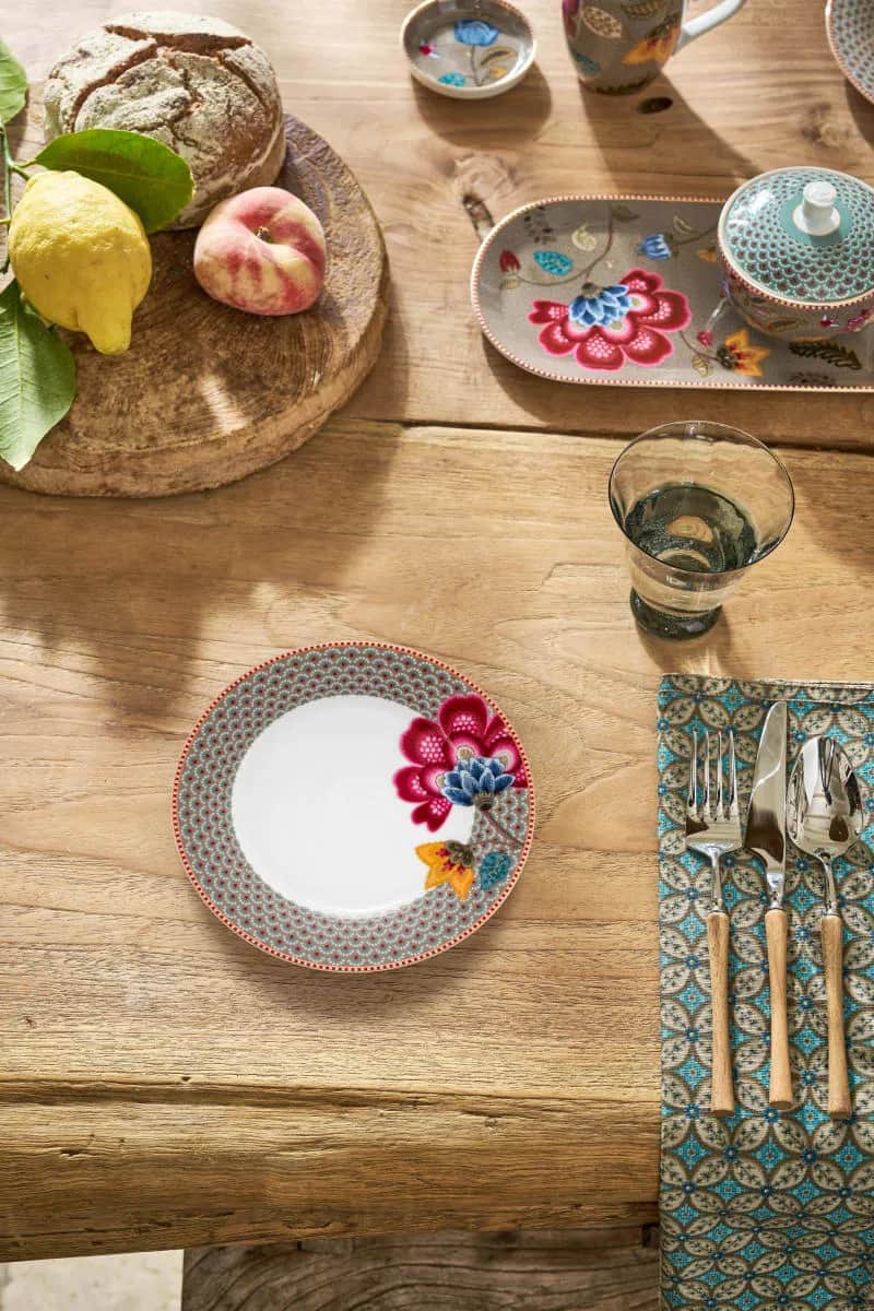 PIP Studio Frokosttallerkener Blooming Tales Frokosttallerken i Khaki, 21 cm, 2
