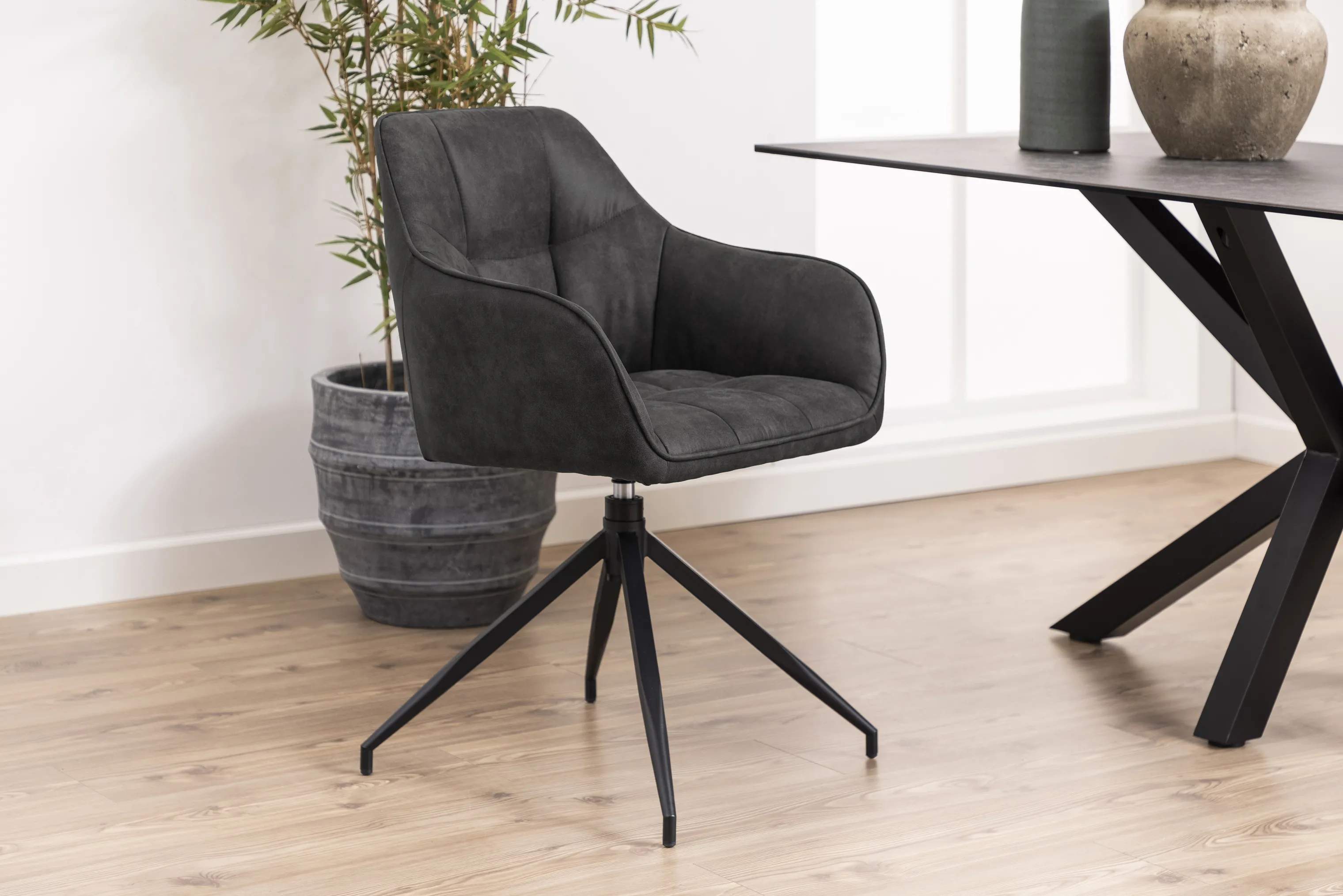CASA Living Spisebordsstole Brenda Spisebordsstol i antracit/sort, 2