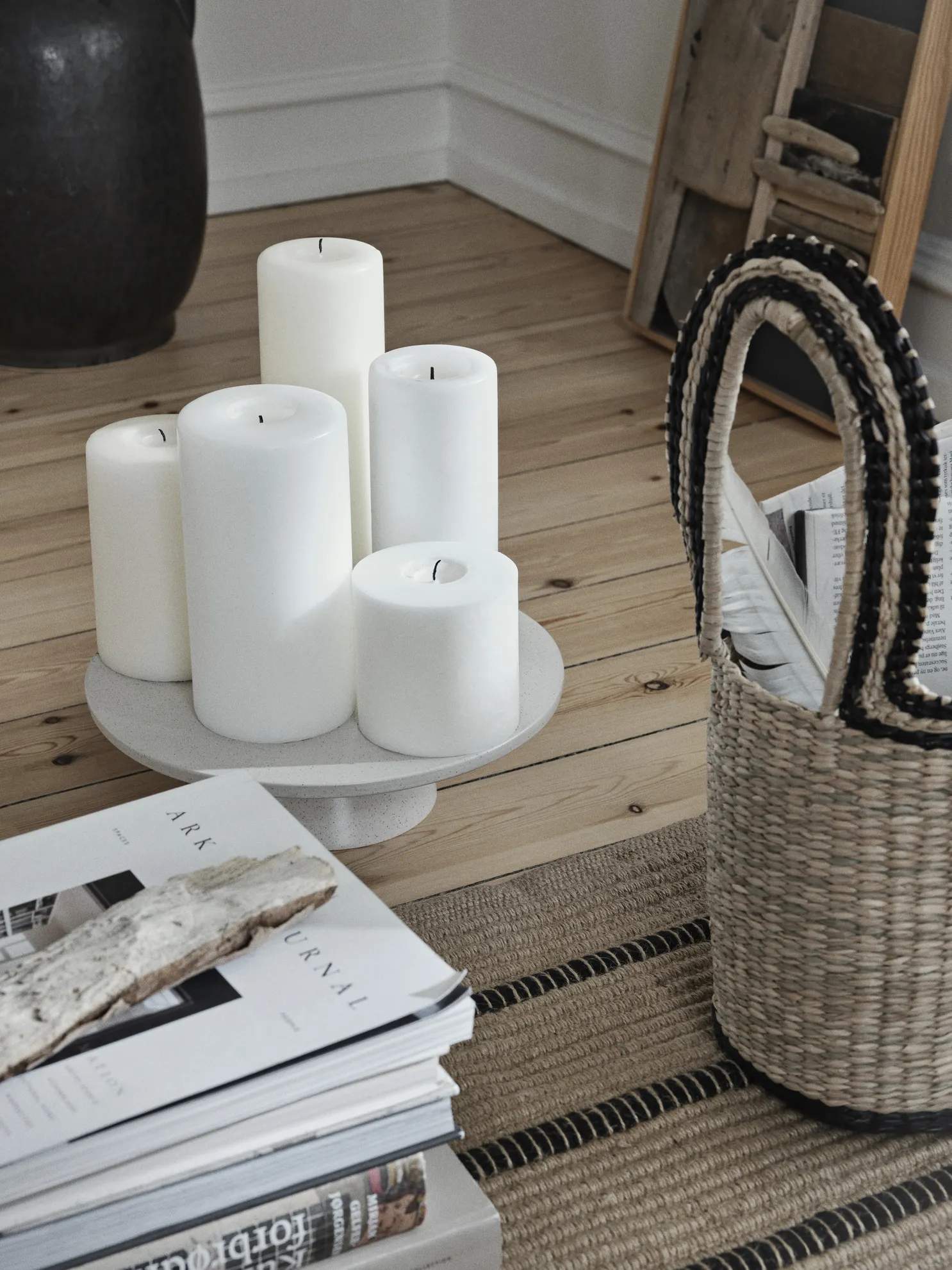 Broste Copenhagen Bloklys Church Bloklys i Pure White, 25 cm, 2