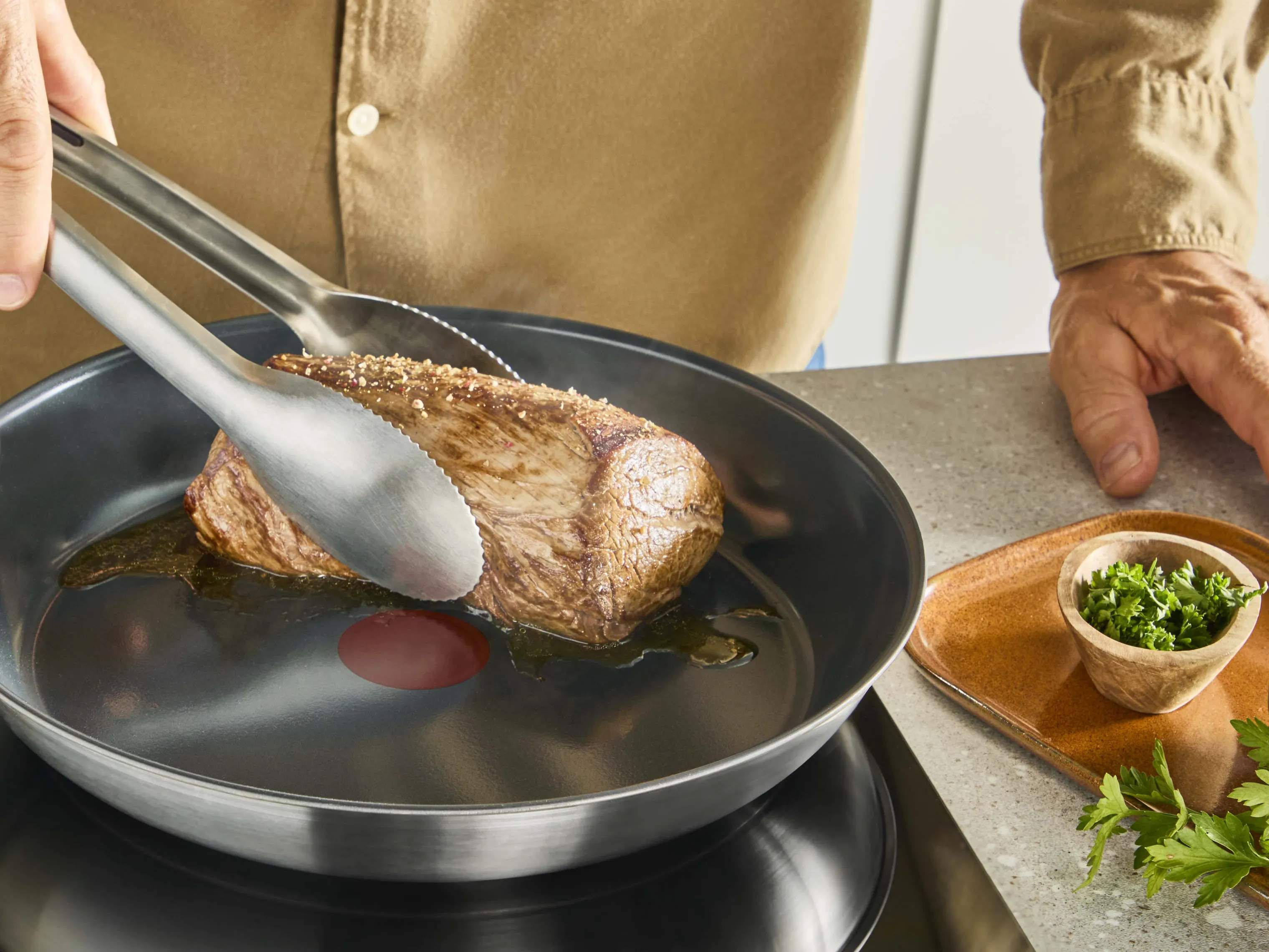 Tefal Stegepander Emotion Plus SS Stegepande i 28 cm, 2