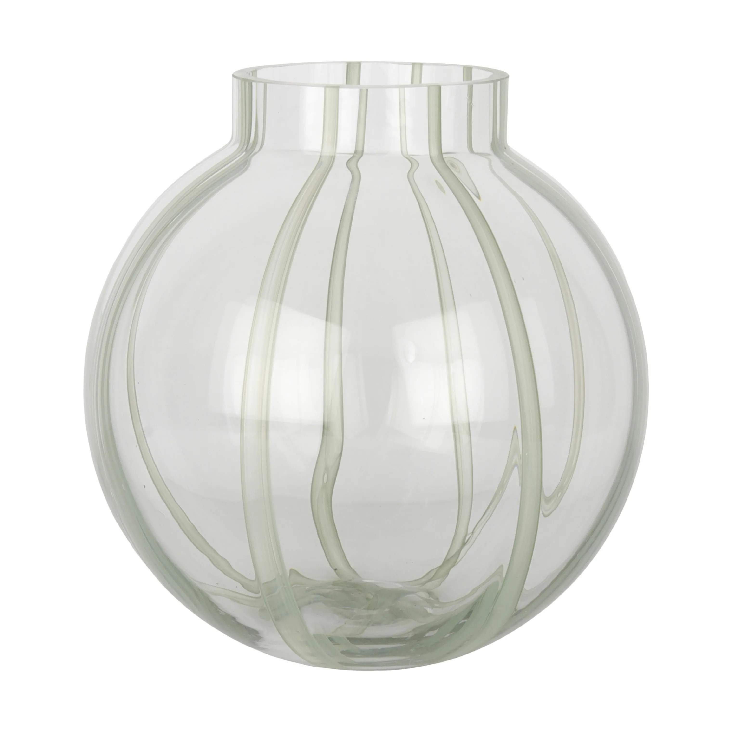 Vase, grøn/klar, large