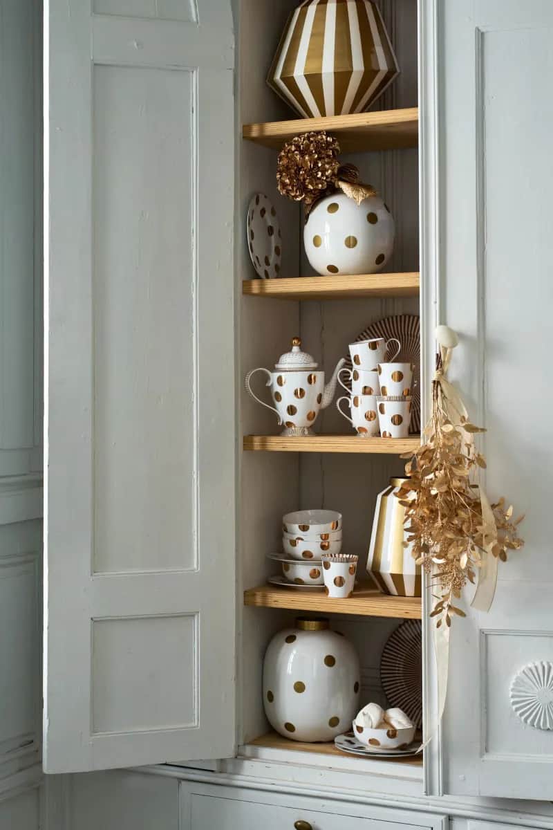 PIP Studio Tekander Dot Delight Tekande i Hvid/guldfarvet, 5