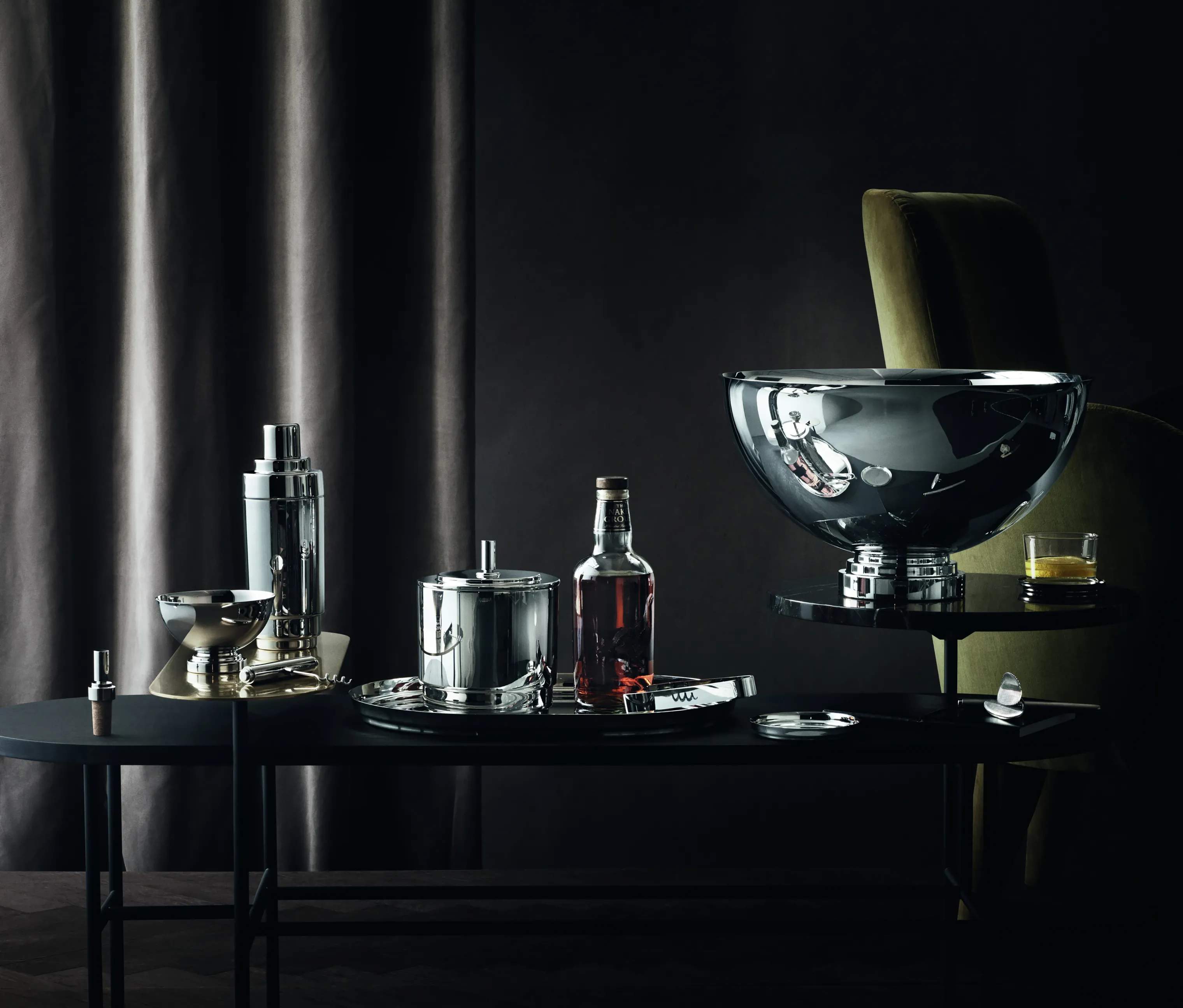 Georg Jensen Glasbrikker og coasters Manhattan Coaster til vin i Stål/blank, 2