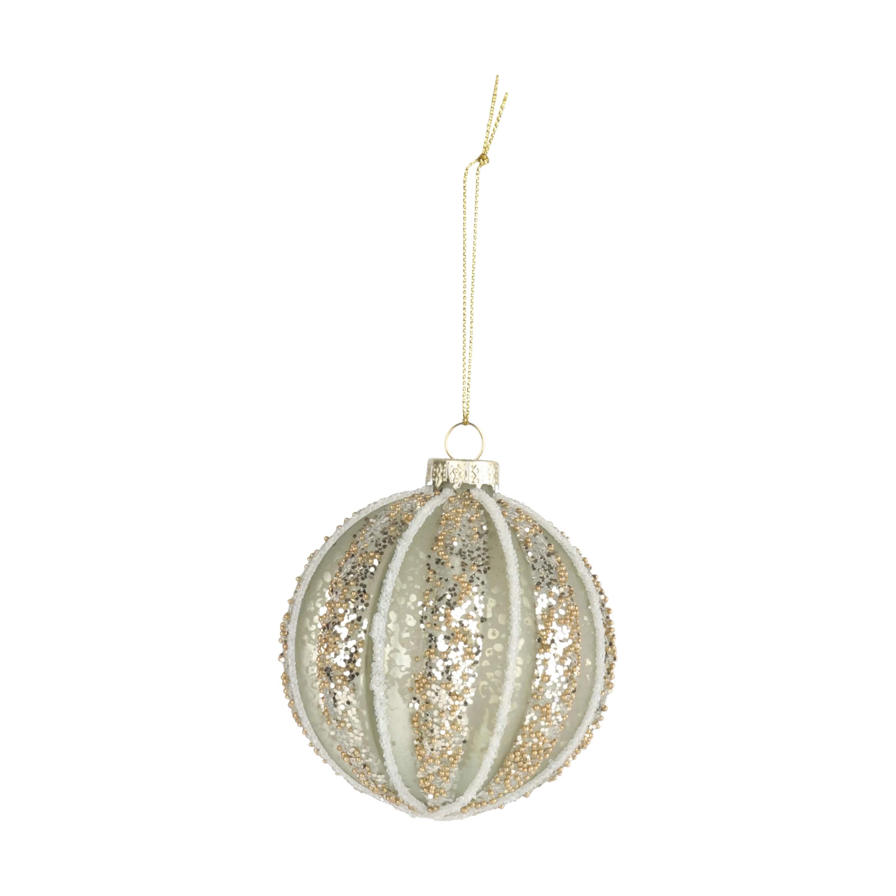 Casa Christmas Julekugler Julekugle i Glimmer striber, 1
