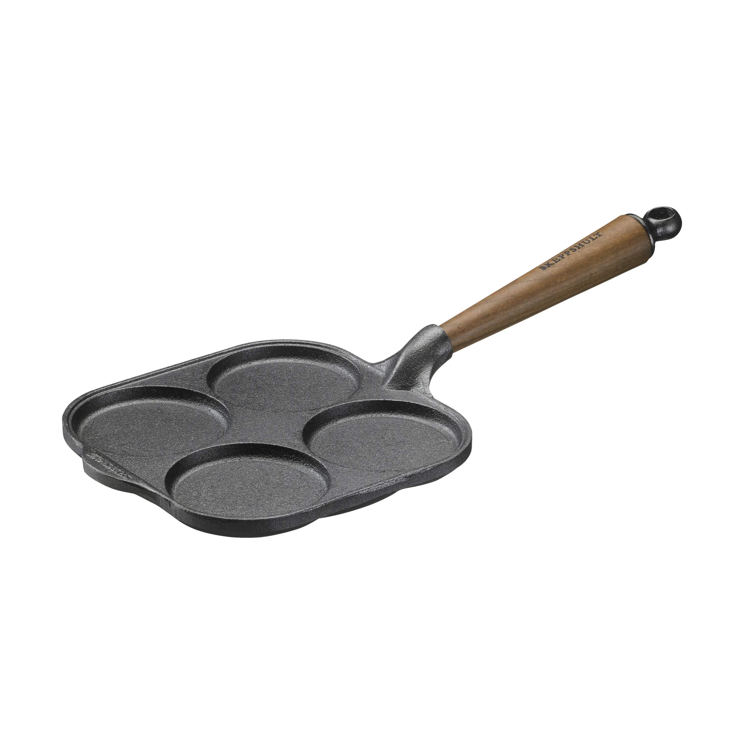 Skeppshult Stegepander Walnut Æggepande i Sort/Træ, 23 cm, 2