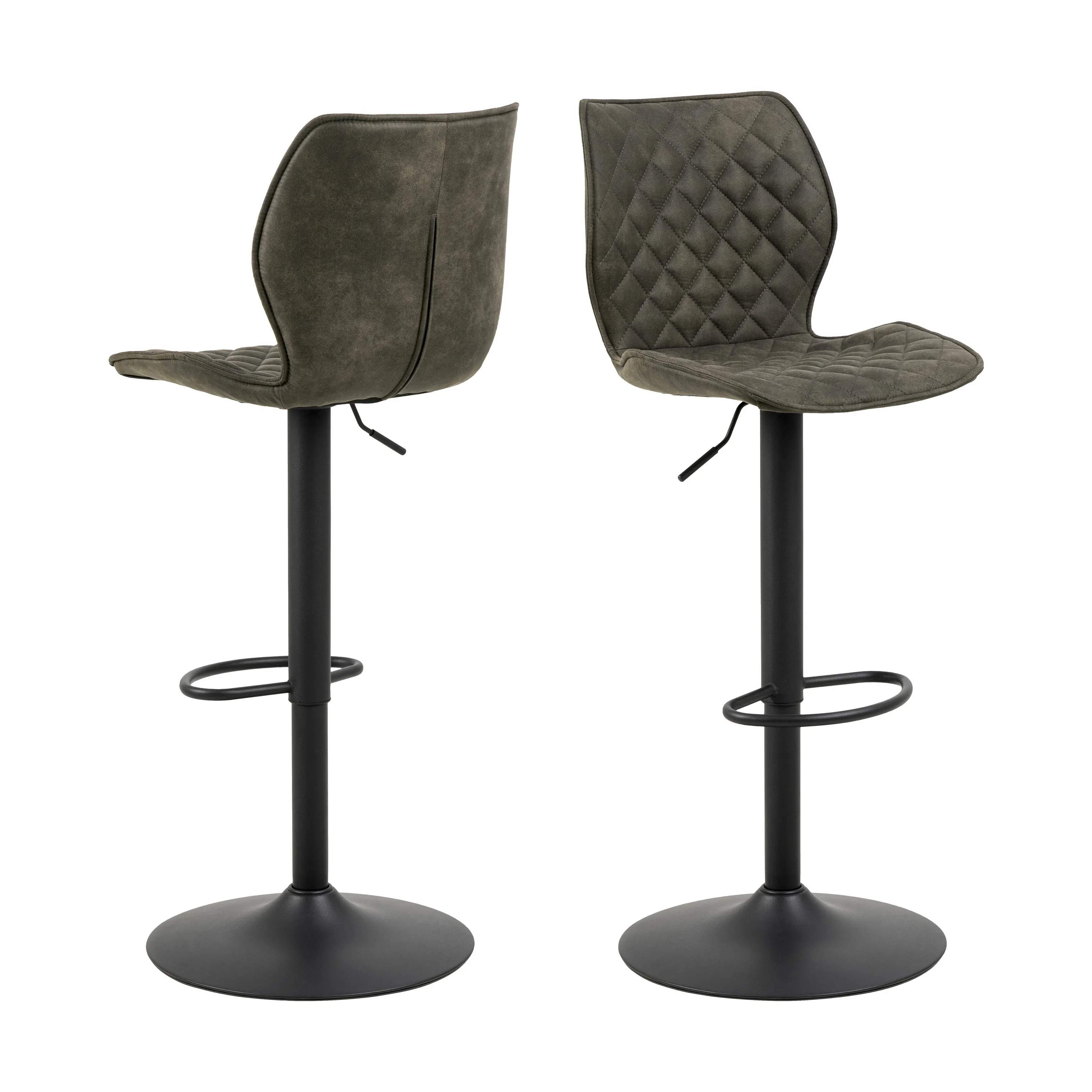 CASA Living Barstole Naomi Barstol - 2 stk. i antracit, 6